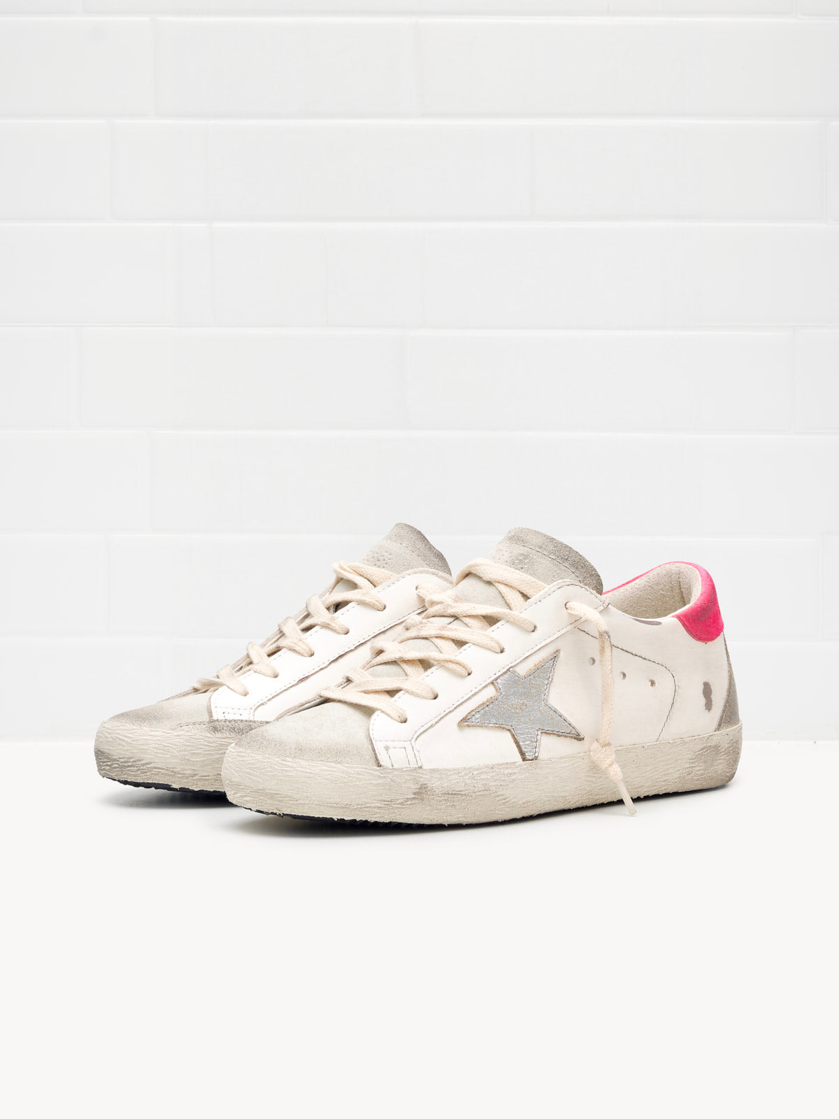 golden goose - Sneakers Super Star Woman white ice silver fucsia 