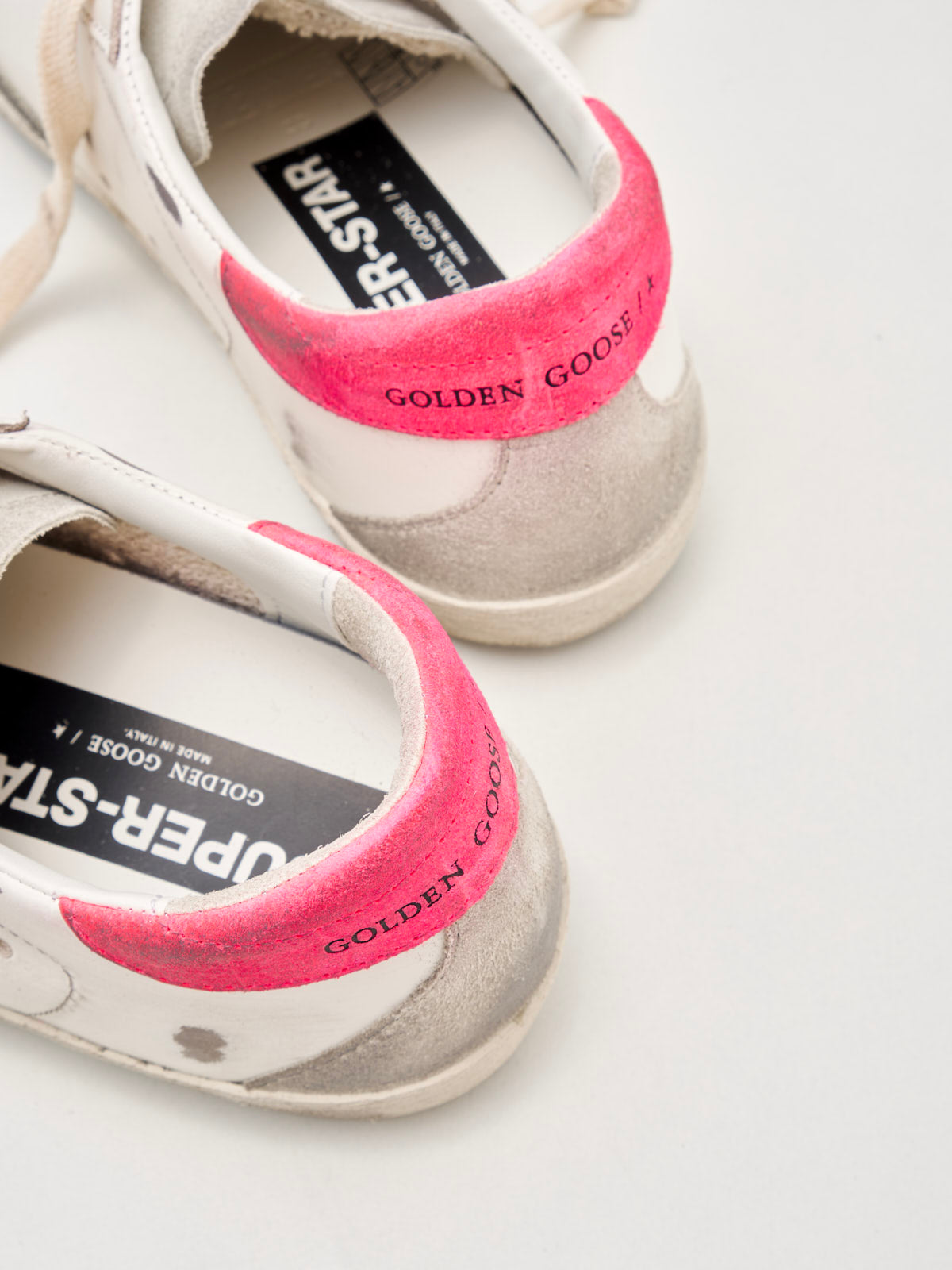 golden goose - Sneakers Super Star Woman white ice silver fucsia 