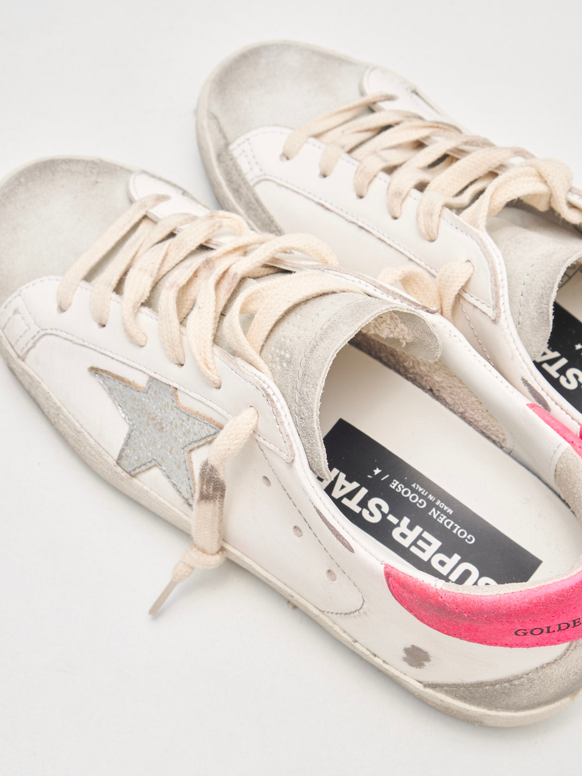 golden goose - Sneakers Super Star Woman white ice silver fucsia 