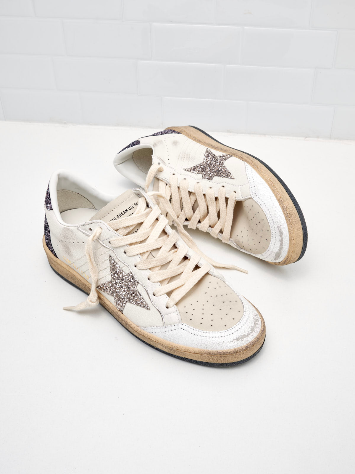 golden goose - Sneakers Ball Star Woman white cinder antracite 