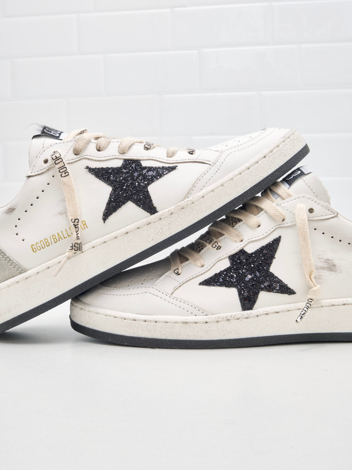golden goose - Sneakers Ball Star Woman white black gold ice 
