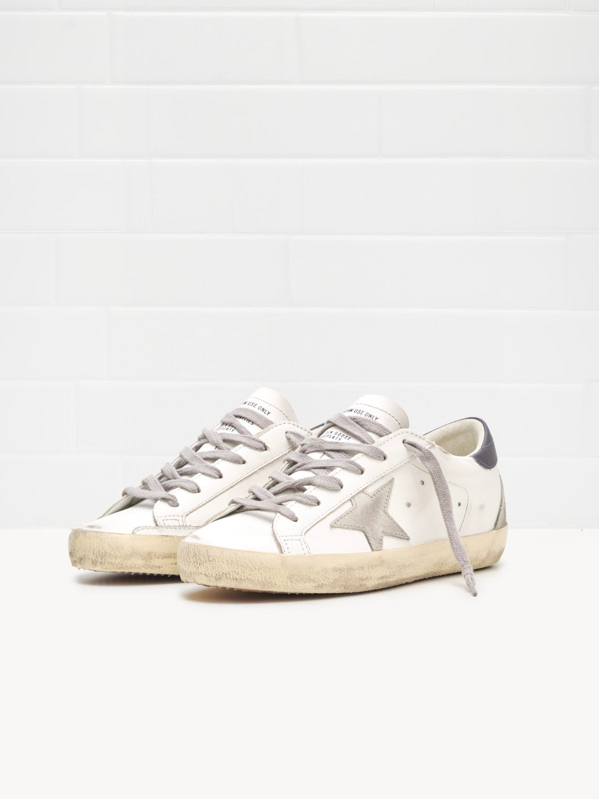 golden goose - Super Star With Spur Woman white ice dark grey 