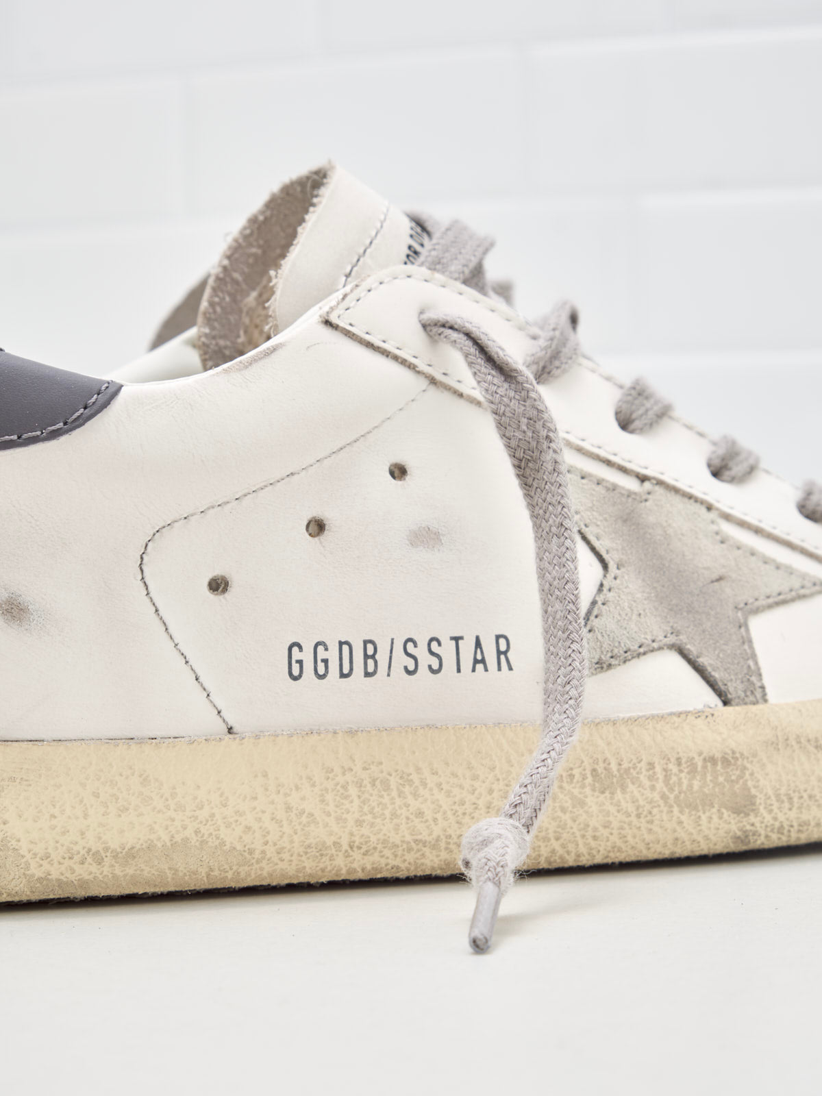 golden goose - Super Star With Spur Woman white ice dark grey 