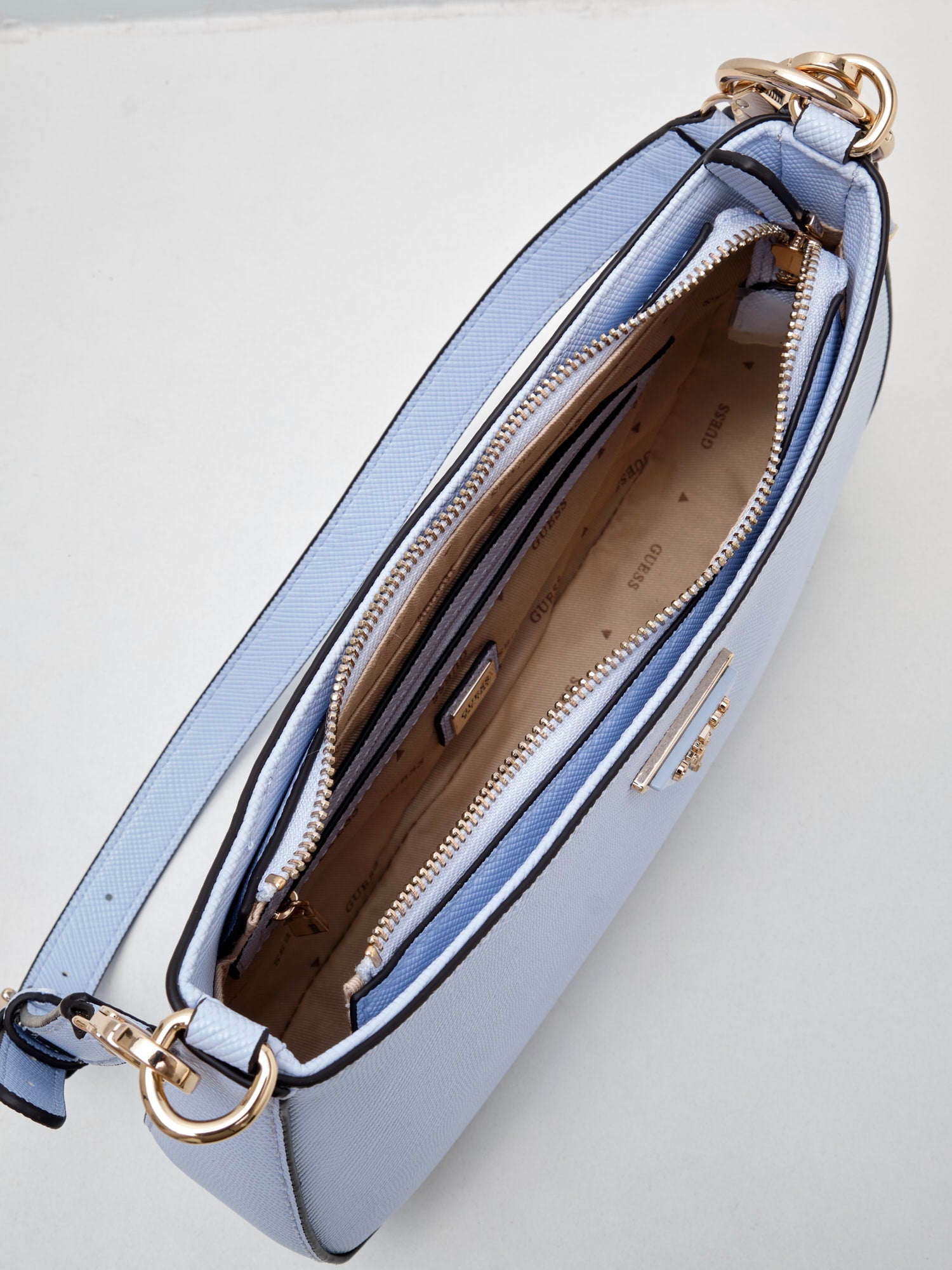 Guess - Borsa Noelle Shoulder sky blue 