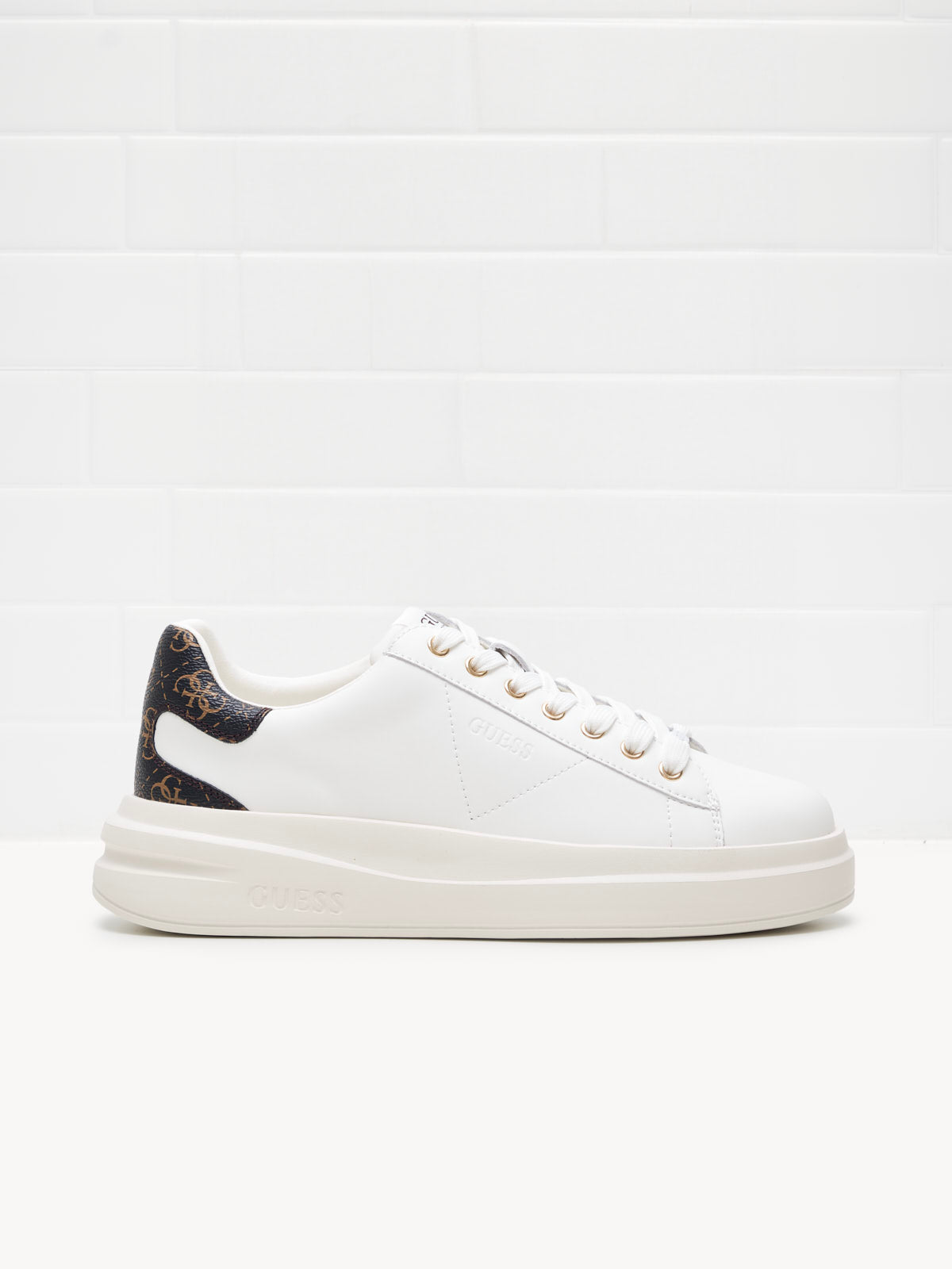 Guess - Sneakers Elbina white brown 