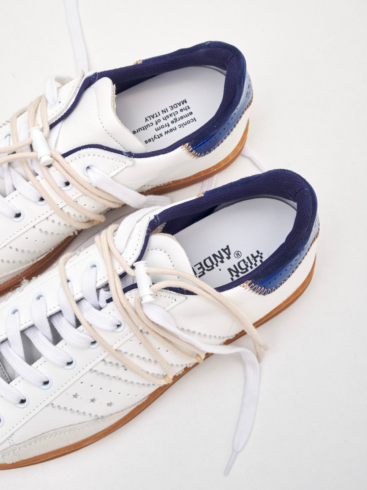 Hidn-Ander - Sneakers Stripeless Low Man Ultimate Dual white blue 