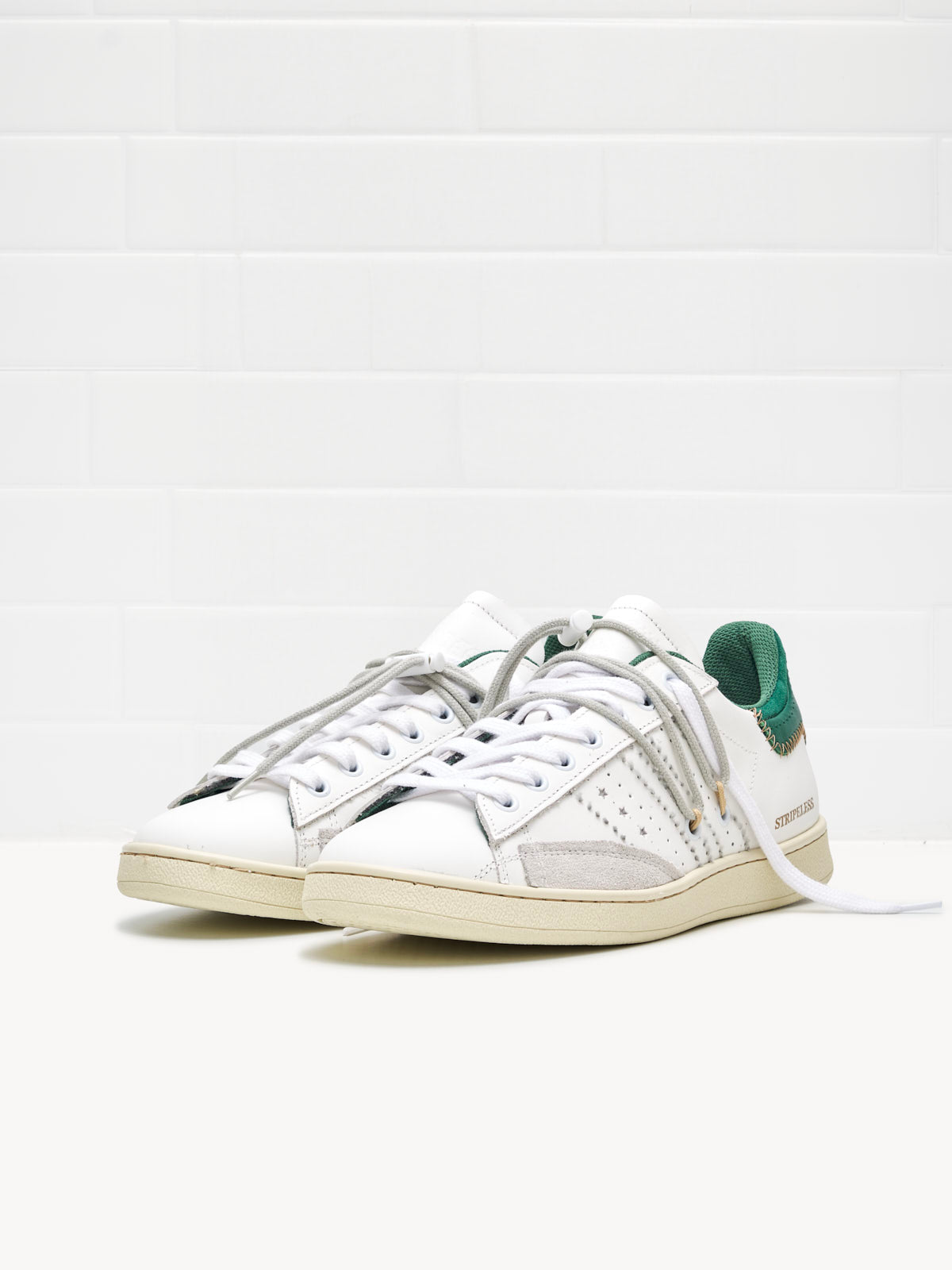 Hidn-Ander - Sneakers Stripeless Low Woman Ultimate Dual white green 