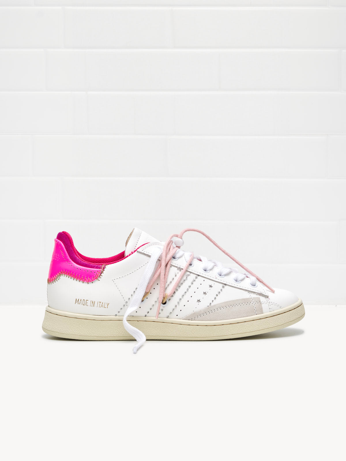 Hidn-Ander - Sneakers Stripeless Low Woman Ultimate Dual white neon barbie 