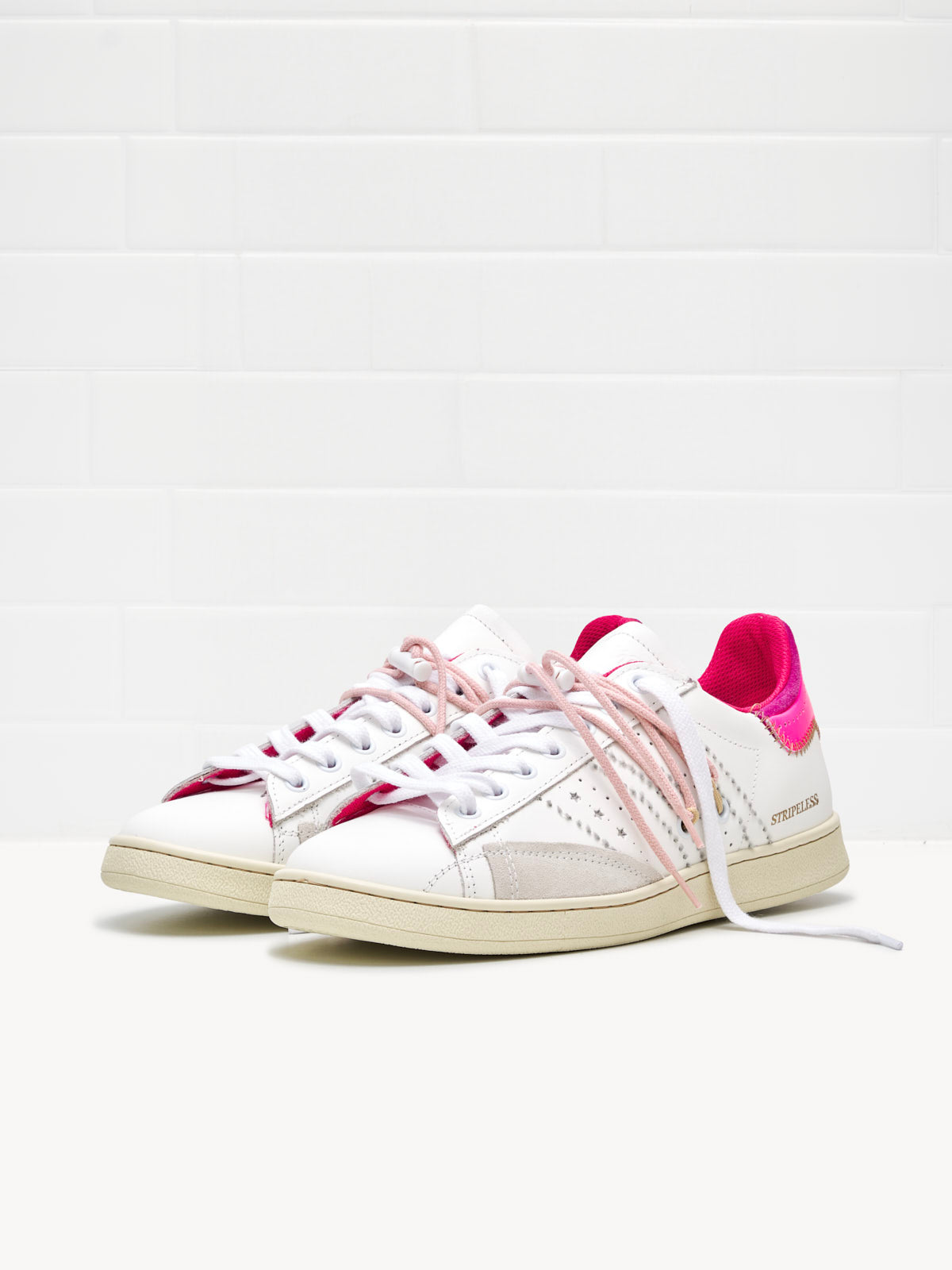 Hidn-Ander - Sneakers Stripeless Low Woman Ultimate Dual white neon barbie 
