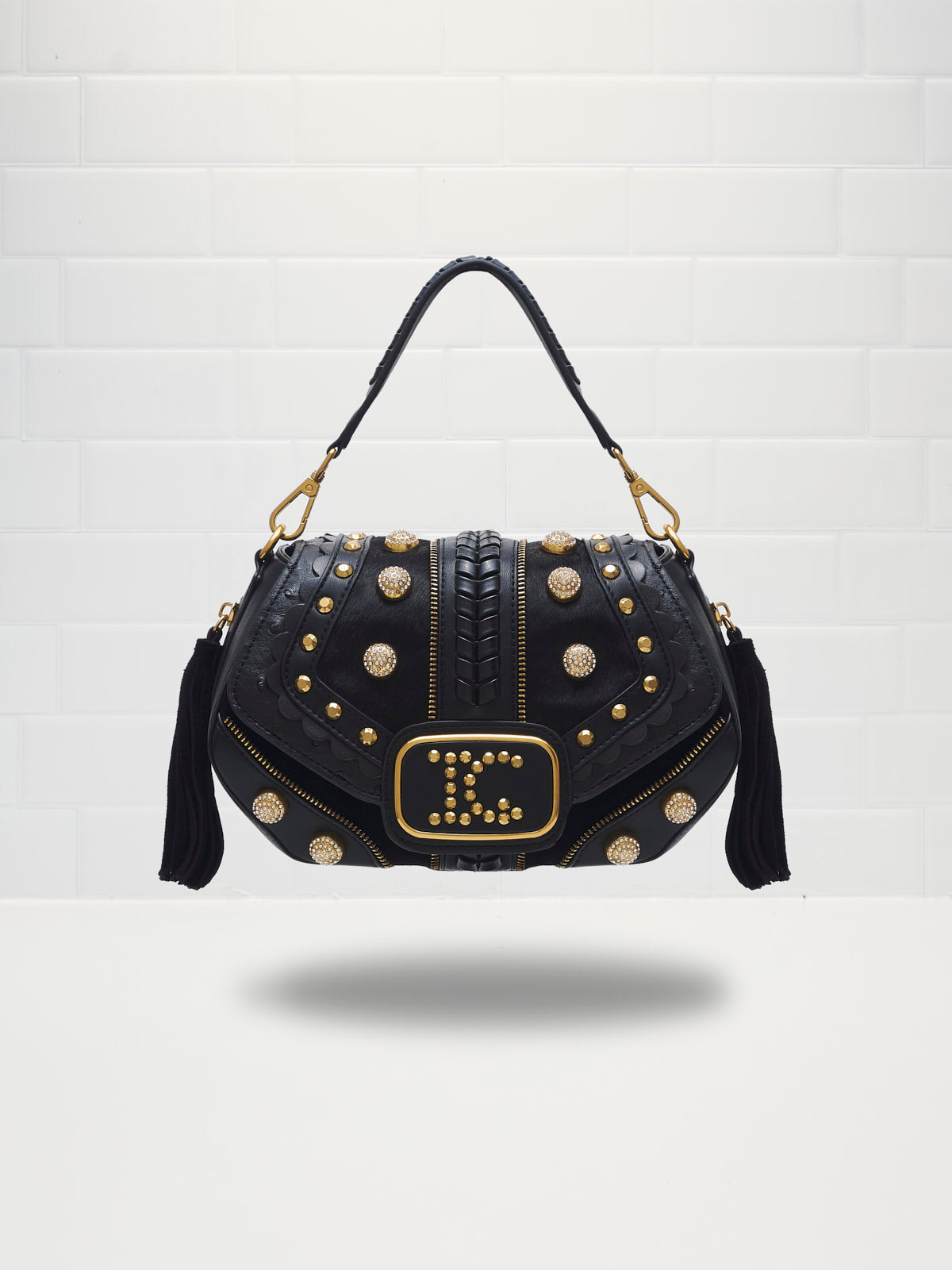 La Carrie Borsa a Mano Ficus Black