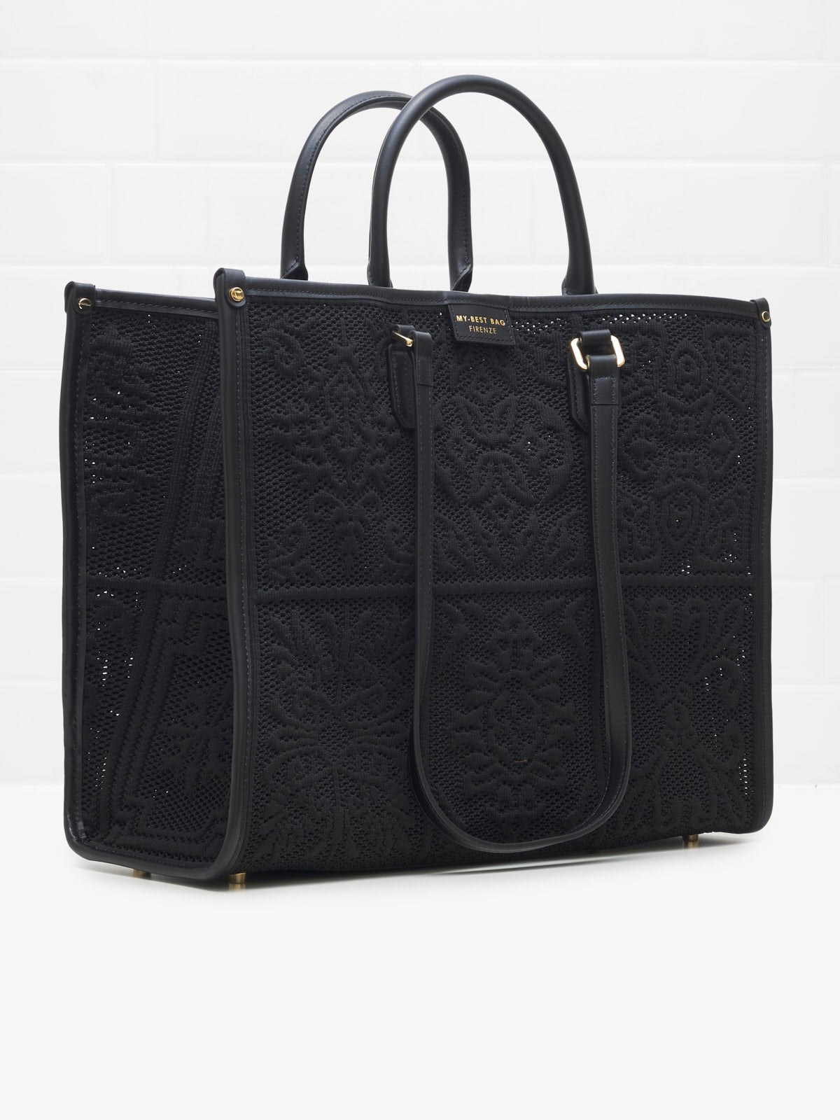 My Best Bag Firenze - Borsa Shopping Atena ossidiana 39cm 
