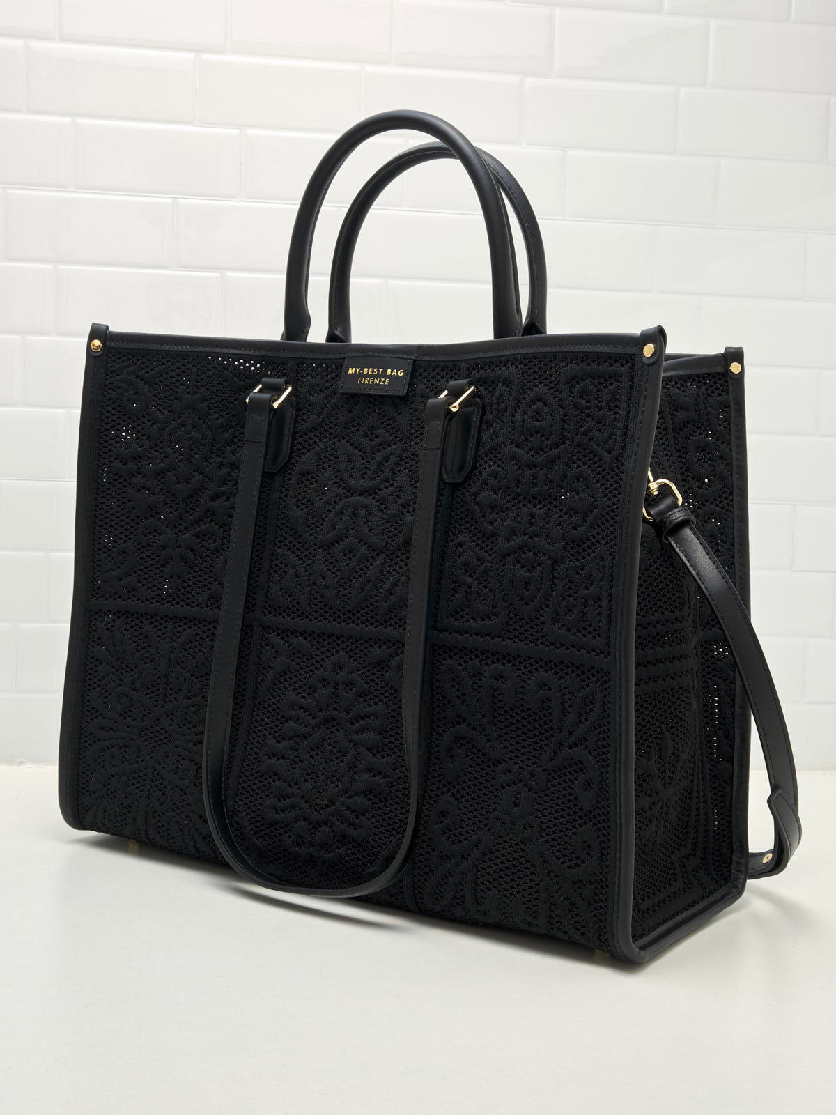 My Best Bag Firenze - Borsa Shopping Atena ossidiana 39cm 