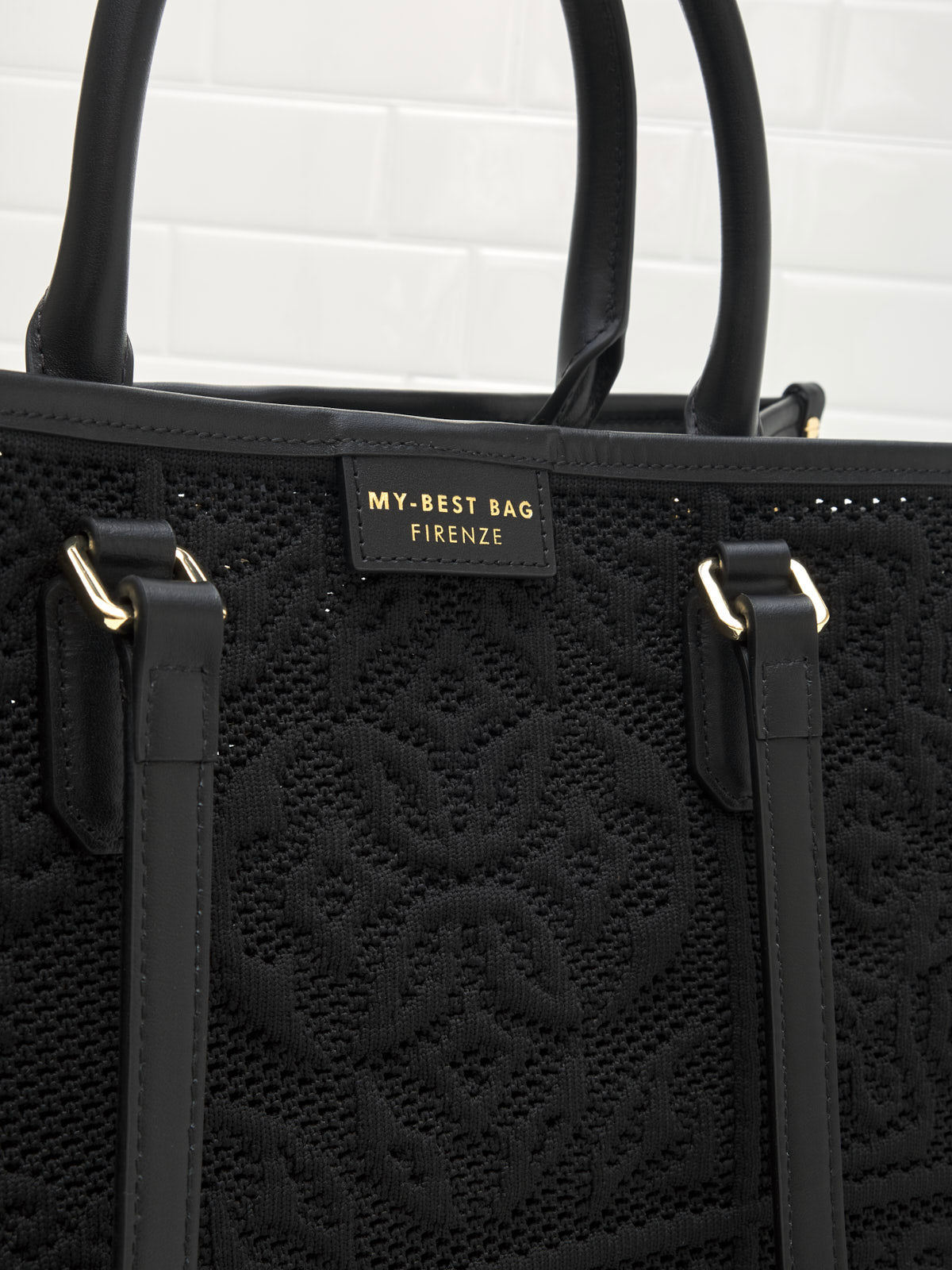 My Best Bag Firenze - Borsa Shopping Atena ossidiana 39cm 