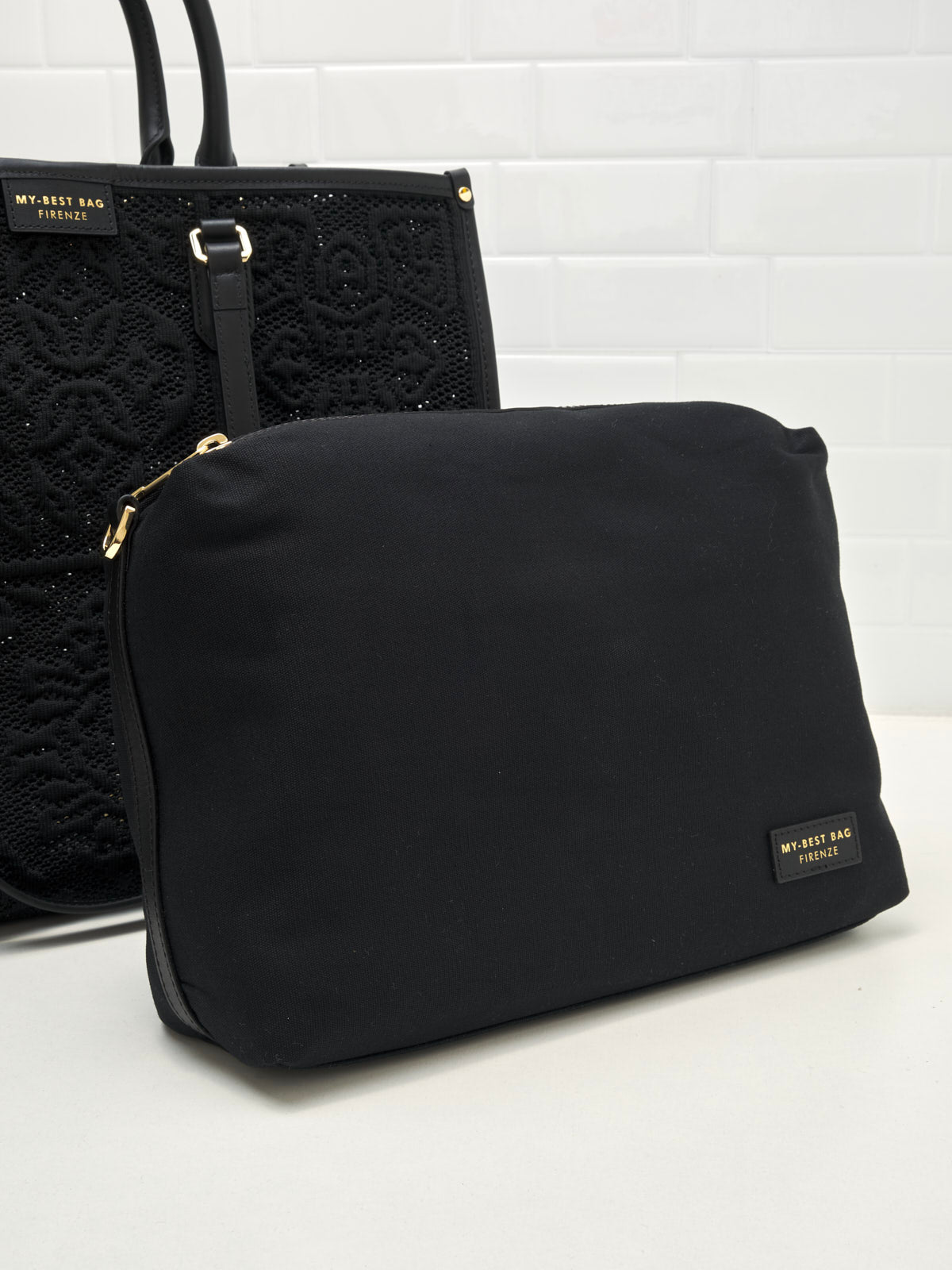My Best Bag Firenze - Borsa Shopping Atena ossidiana 39cm 