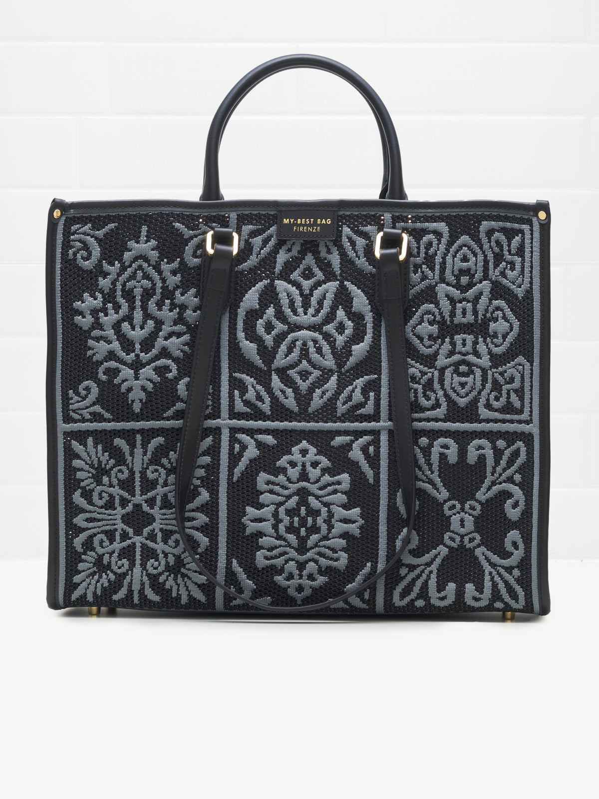 My Best Bag Firenze - Borsa Shopping Atena ossidiana grey 39cm 