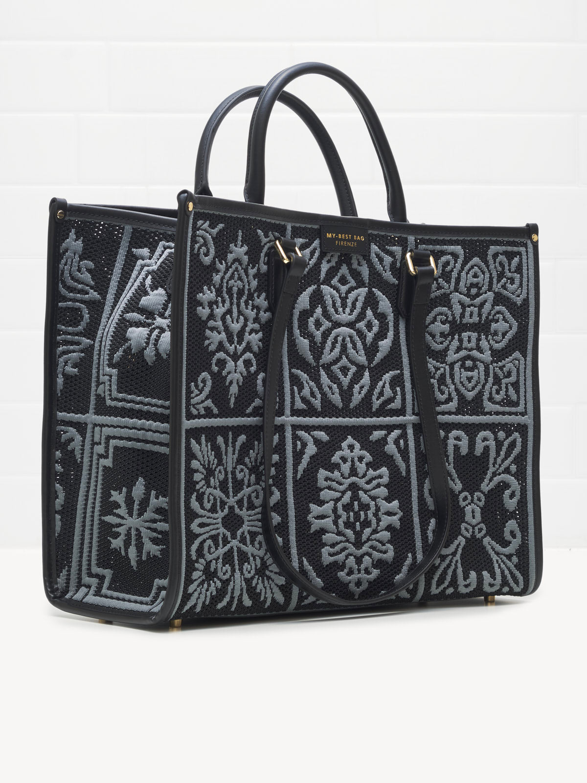 My Best Bag Firenze - Borsa Shopping Atena ossidiana grey 39cm 