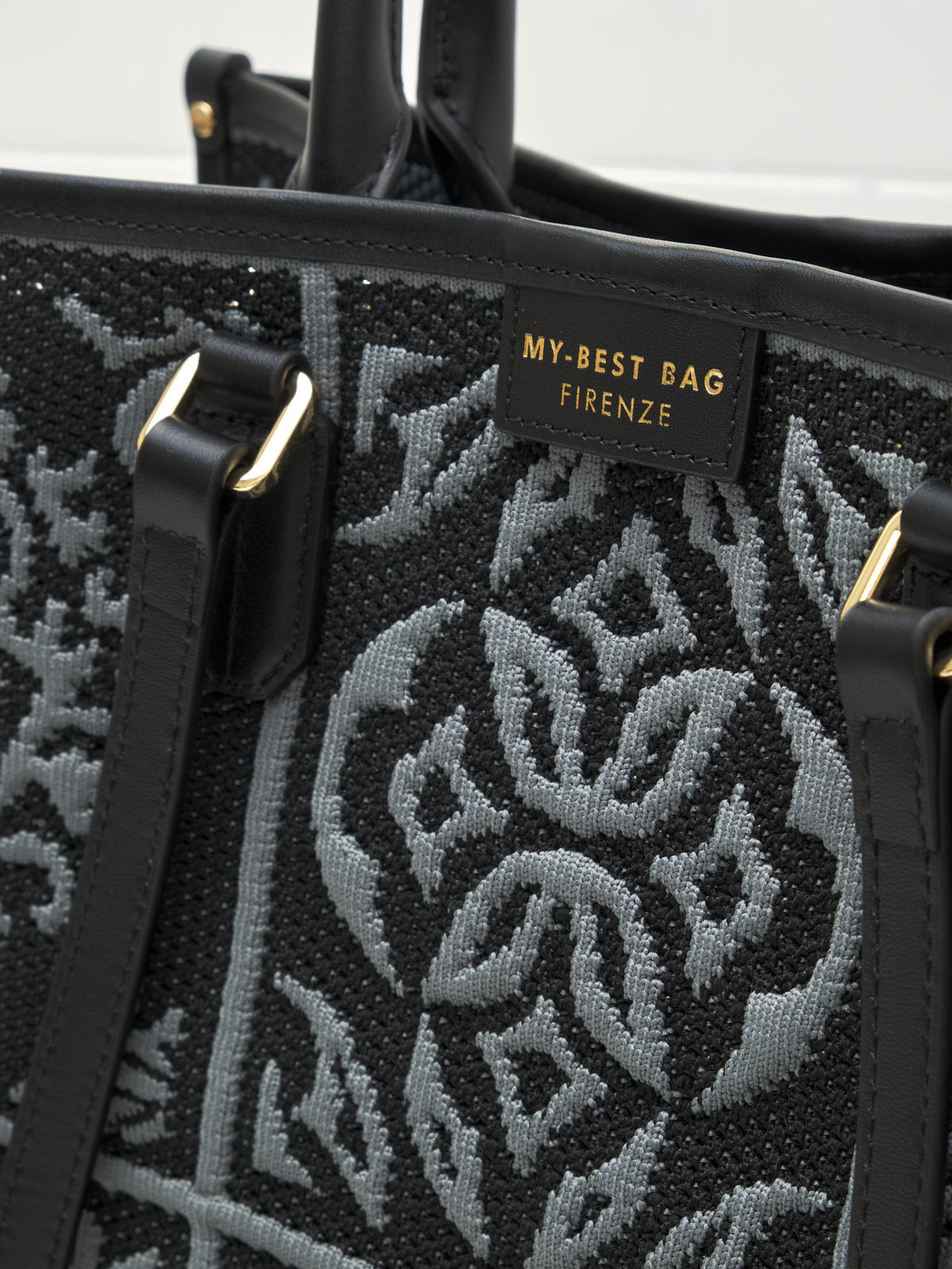 My Best Bag Firenze - Borsa Shopping Atena ossidiana grey 39cm 