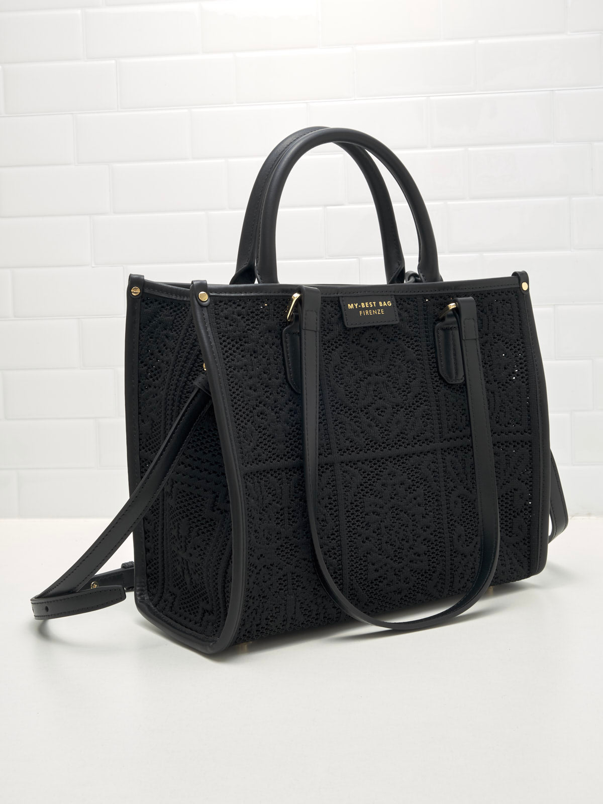 My Best Bag Firenze - Borsa Shopping Atena ossidiana 28cm 