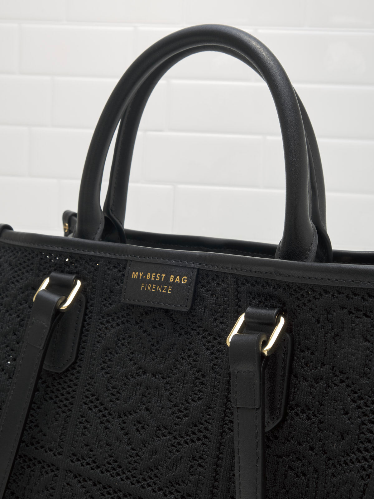 My Best Bag Firenze - Borsa Shopping Atena ossidiana 28cm 