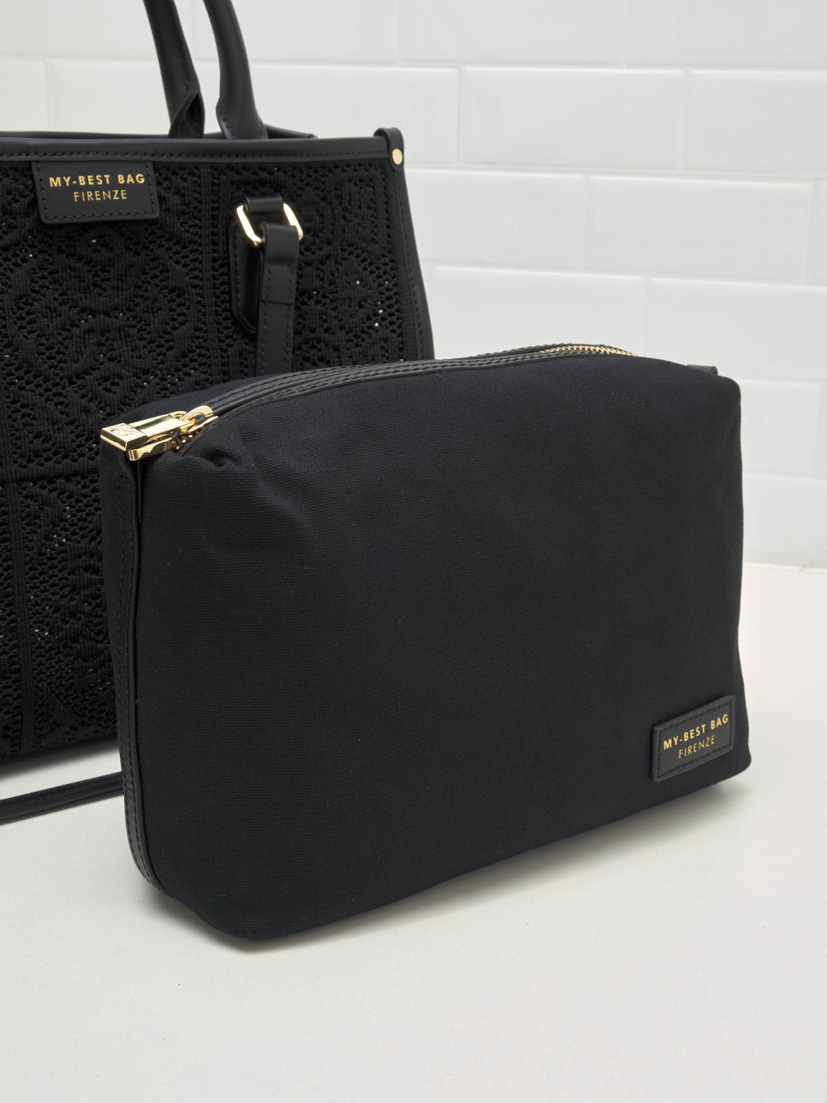 My Best Bag Firenze - Borsa Shopping Atena ossidiana 28cm 