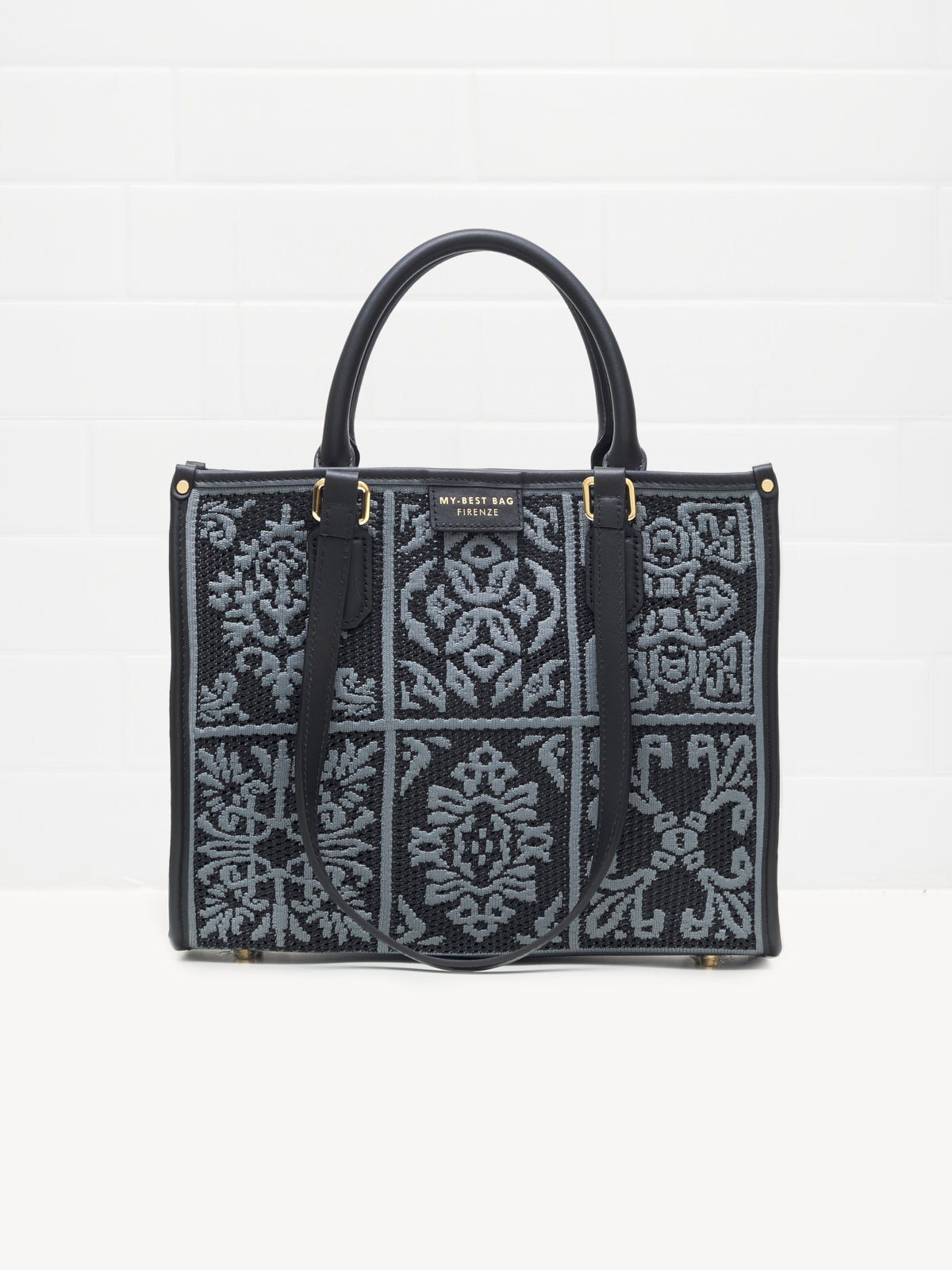 My Best Bag Firenze - Borsa Shopping Atena ossidiana grey 28cm 