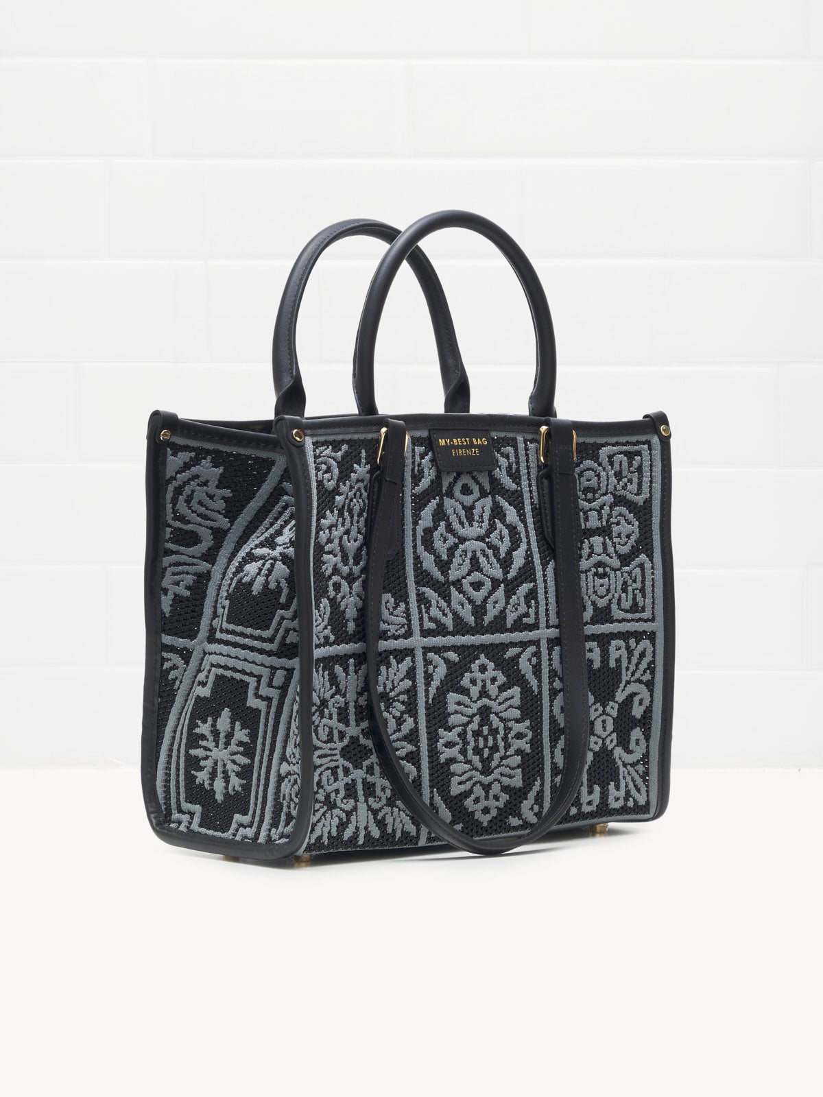 My Best Bag Firenze - Borsa Shopping Atena ossidiana grey 28cm 