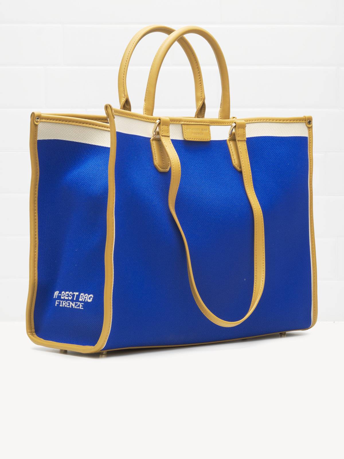 My Best Bag Firenze - Borsa Shopping Garden Blu 39cm 