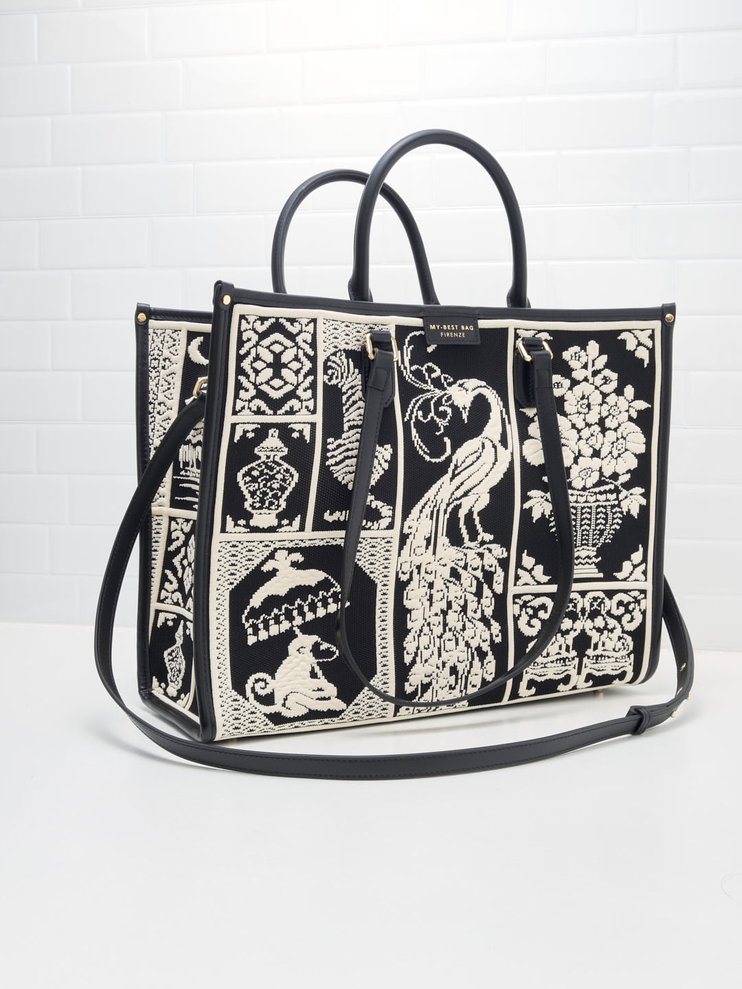My Best Bag Firenze - Borsa Shopping Atena Willow Black 39cm 