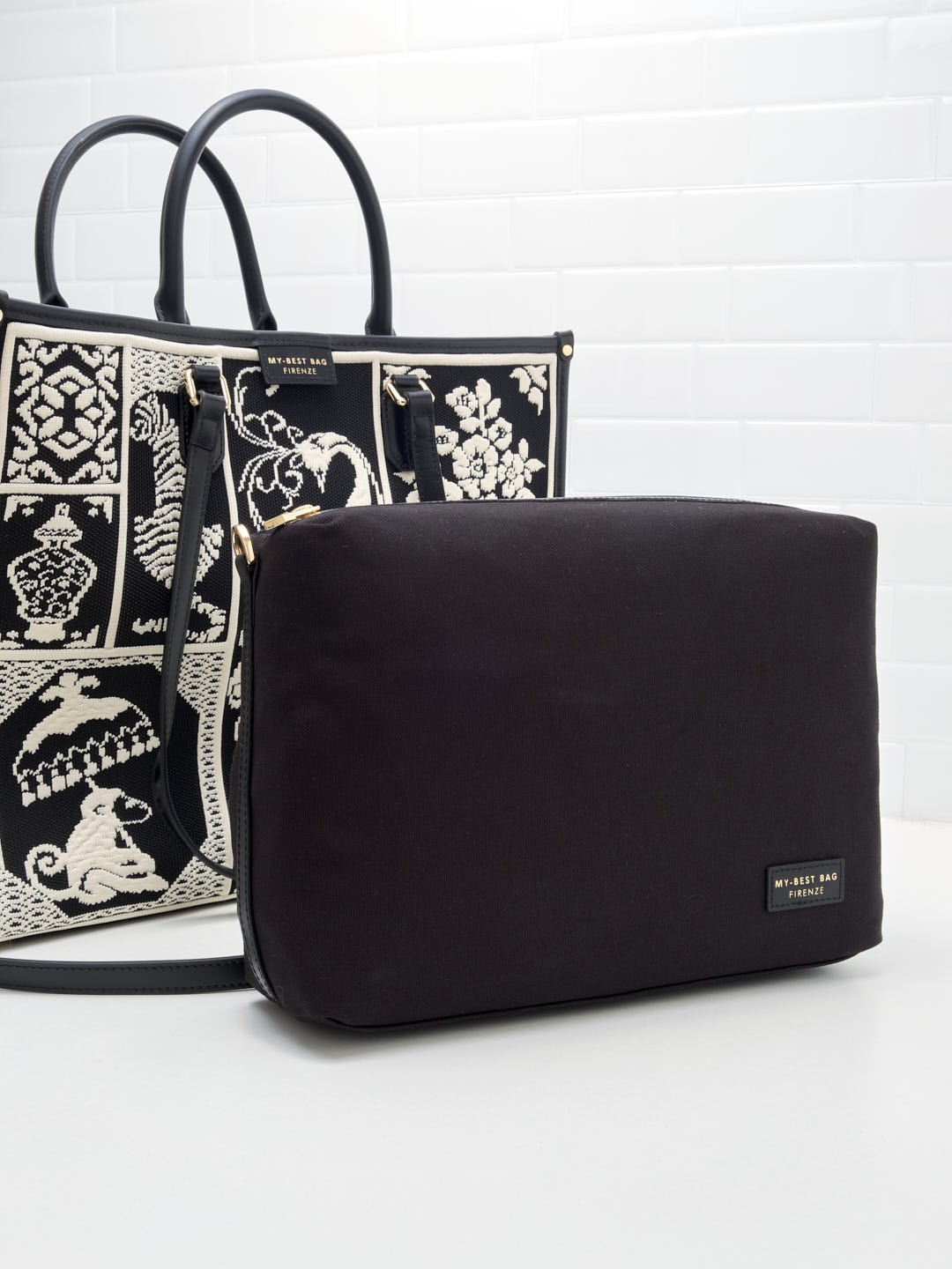 My Best Bag Firenze - Borsa Shopping Atena Willow Black 39cm 