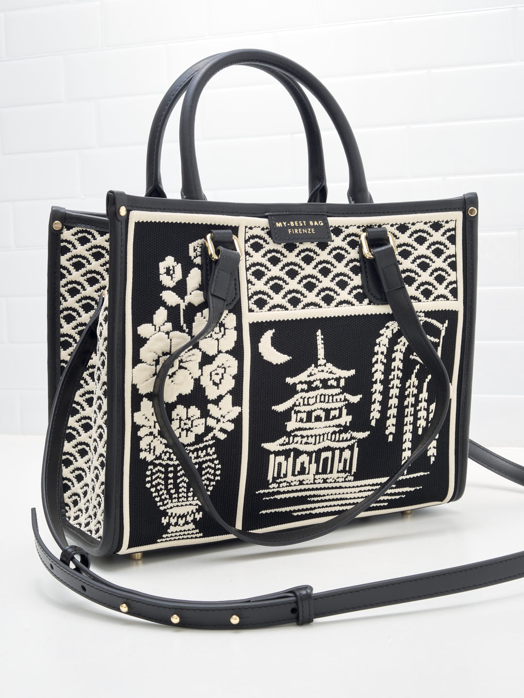 My Best Bag Firenze - Borsa Shopping Atena Willow Black 28cm 
