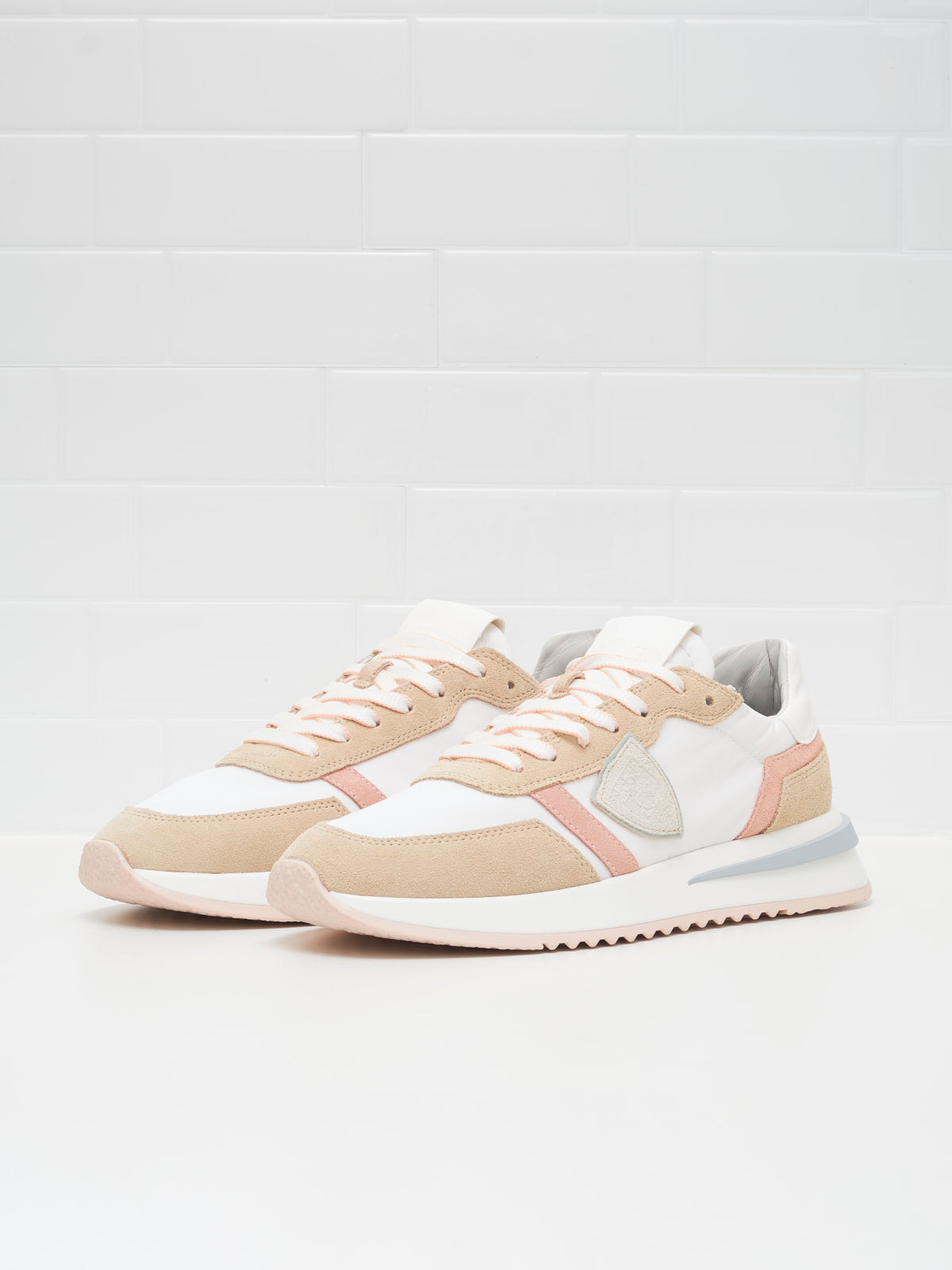 philippe model - Sneakers Tropez Low Woman white rose peach 