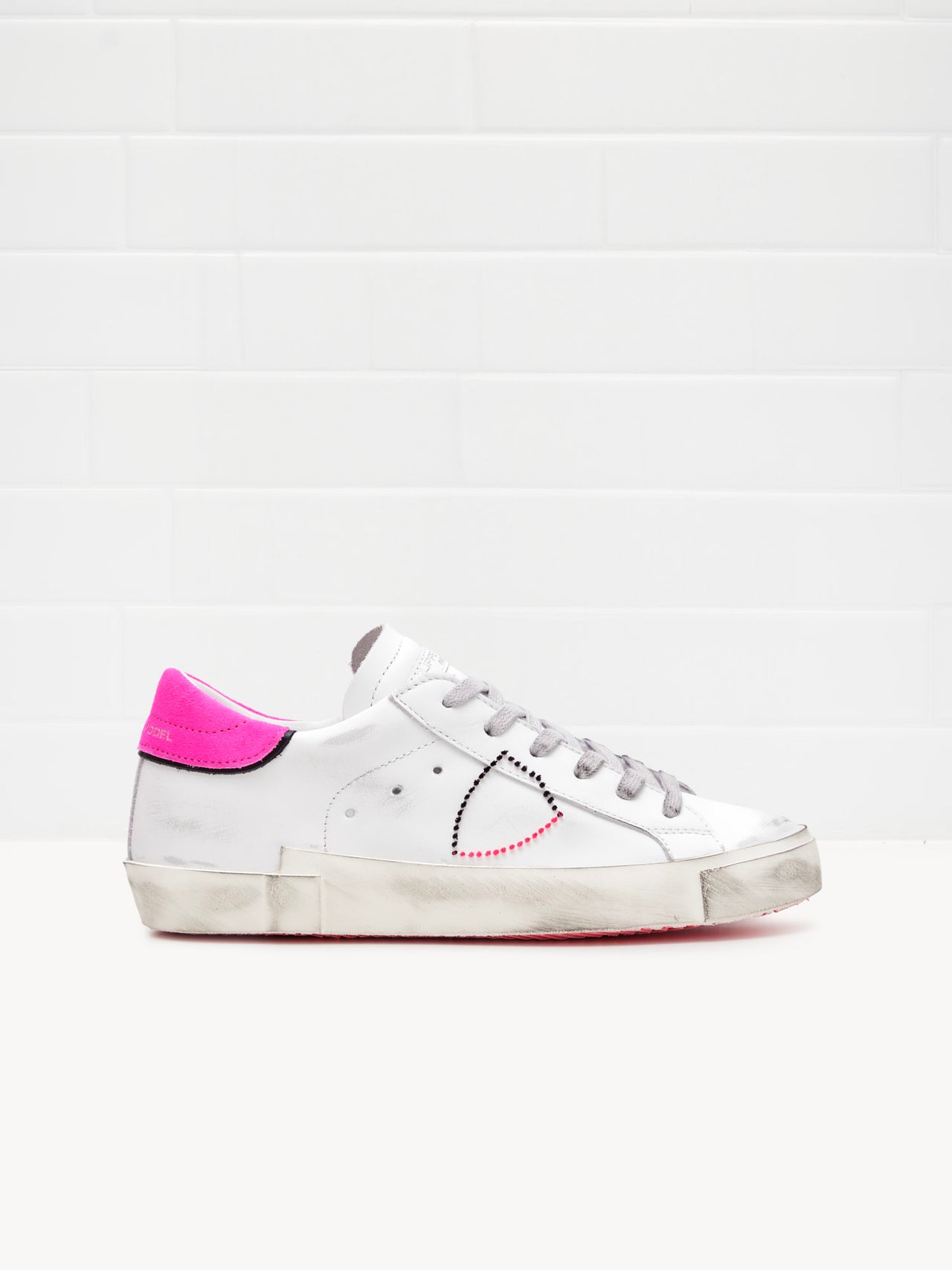 Philippe Model Paris Low Woman white fucsia