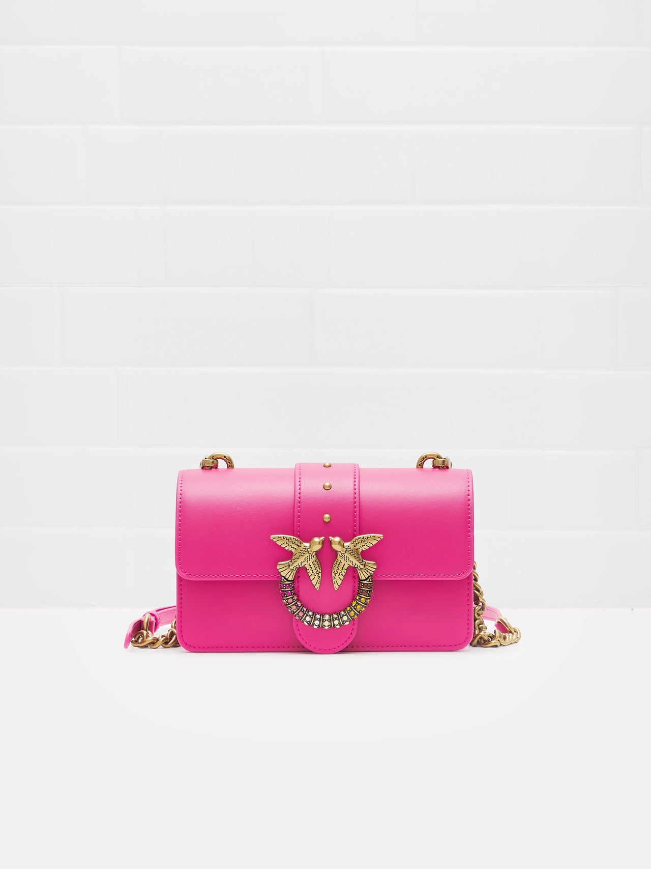 Love One Mini fuchsia gold sw shoulder bag