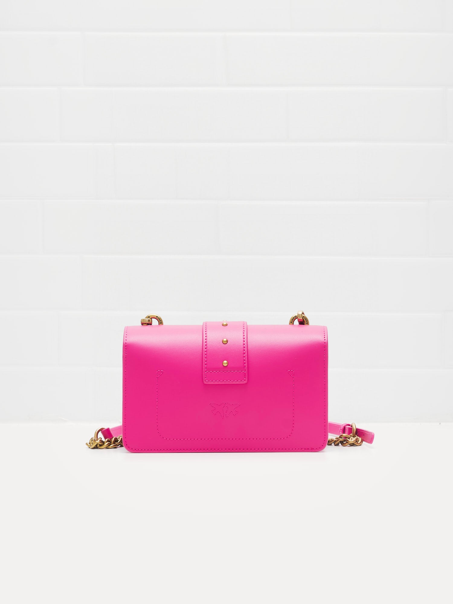 PINKO - Borsa a Tracolla Love One Mini fucsia gold sw 