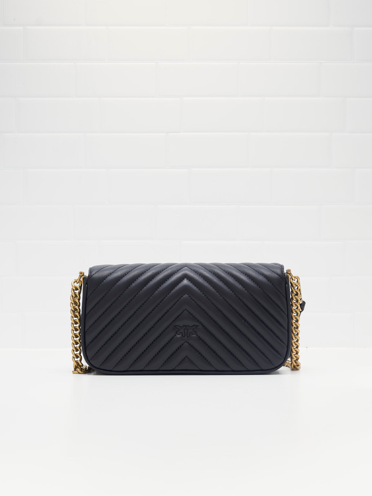 PINKO - Borsa a Tracolla Love Click baguette black gold 