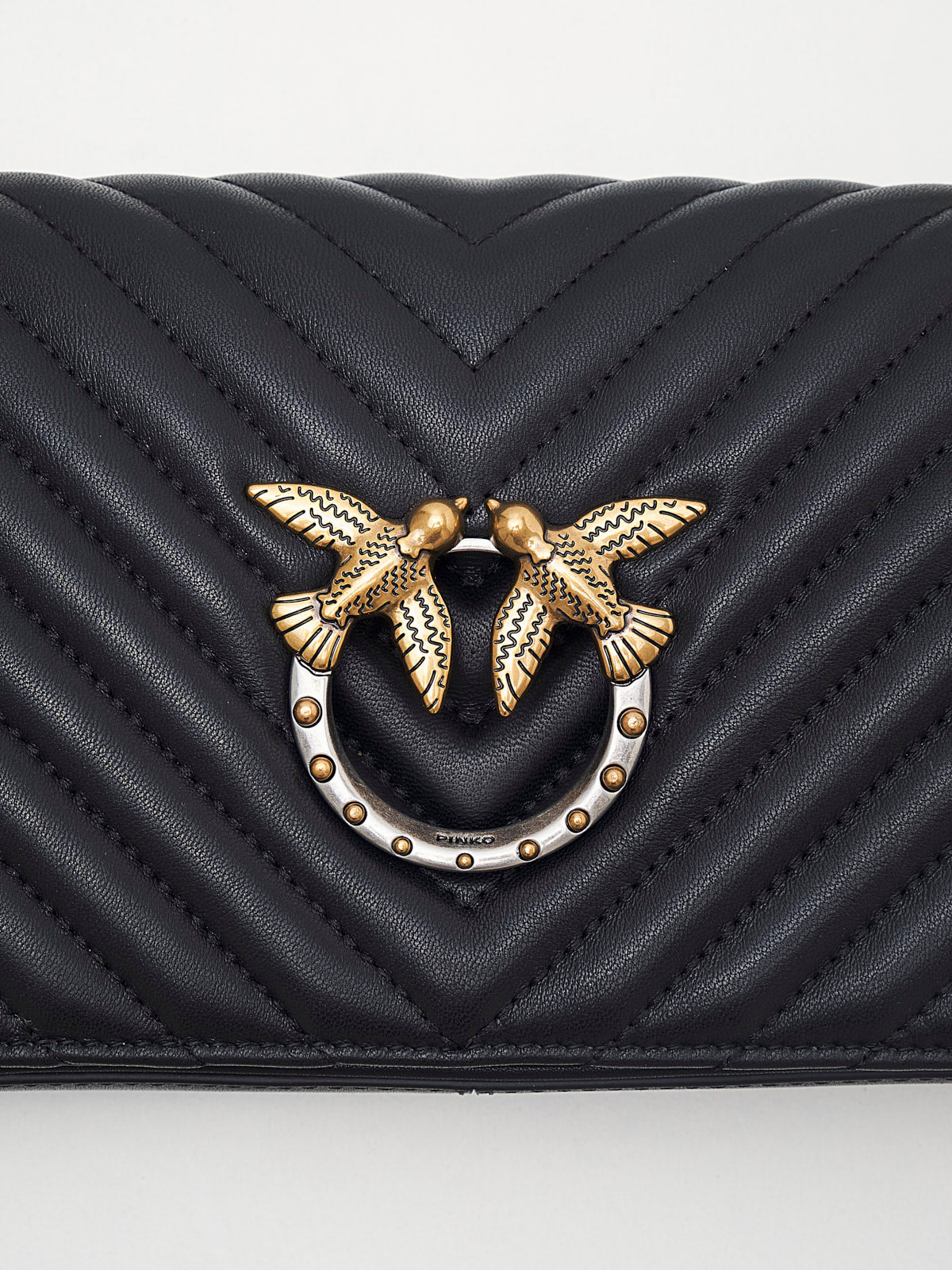 PINKO - Borsa a Tracolla Love Click baguette black gold 
