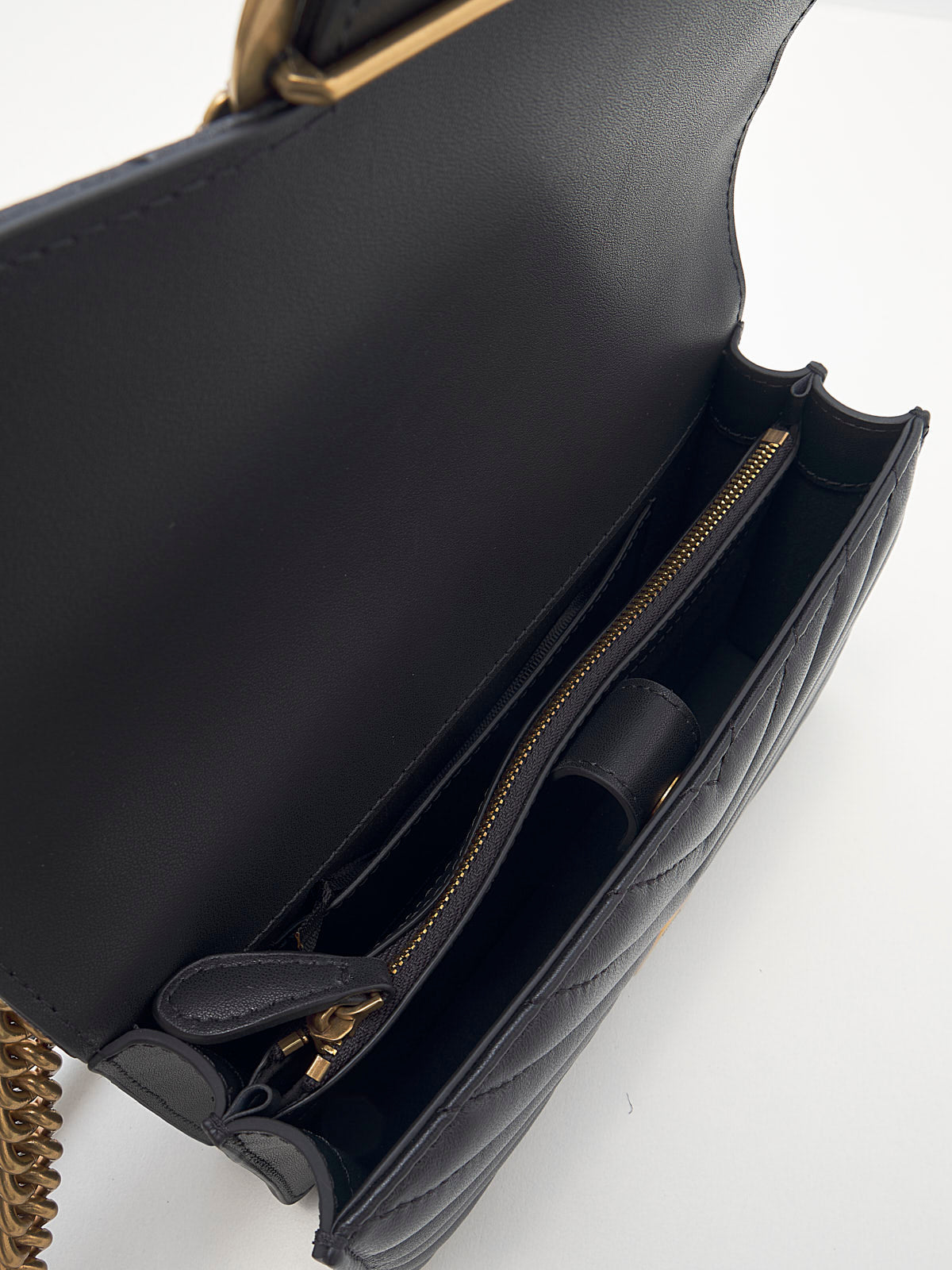 PINKO - Borsa a Tracolla Love One Mini DC black gold 