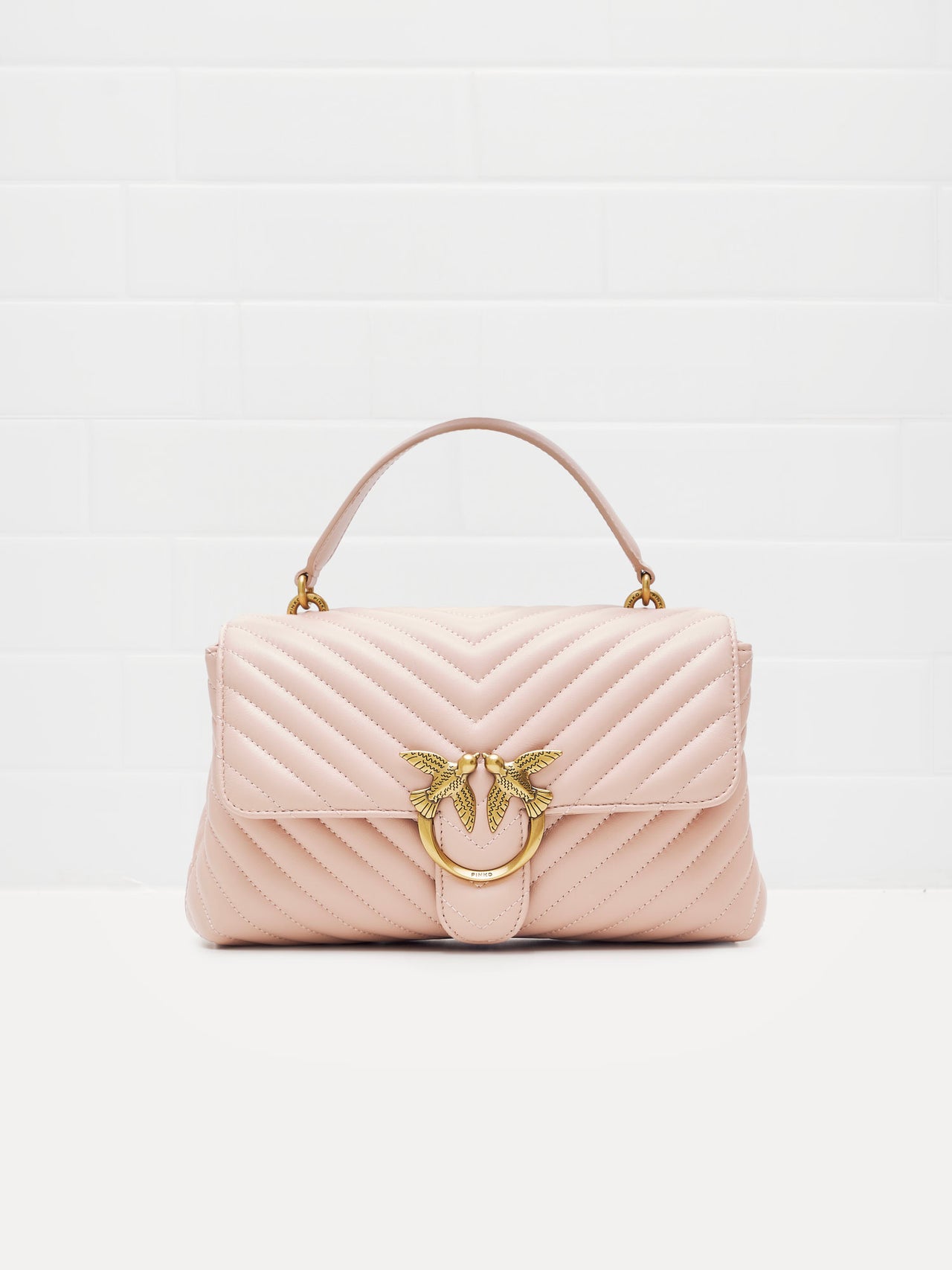 Love Lady Puff Classic Shoulder Bag Powder Gold