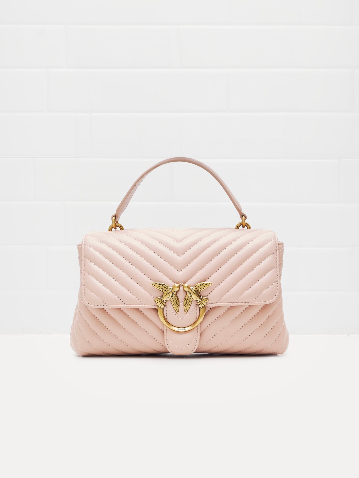 PINKO - Borsa a Tracolla Love Lady Puff Classic cipria gold 
