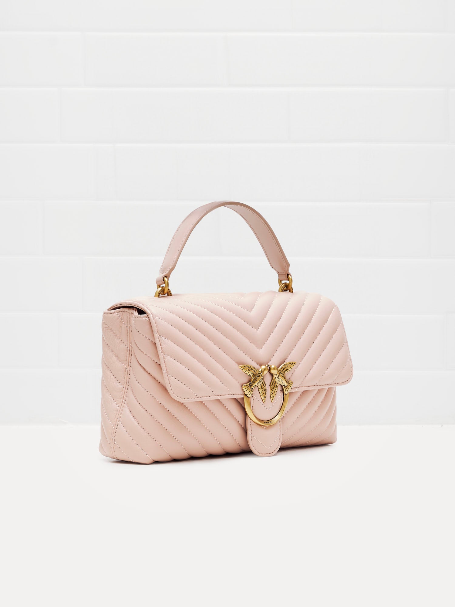 PINKO - Borsa a Tracolla Love Lady Puff Classic cipria gold 