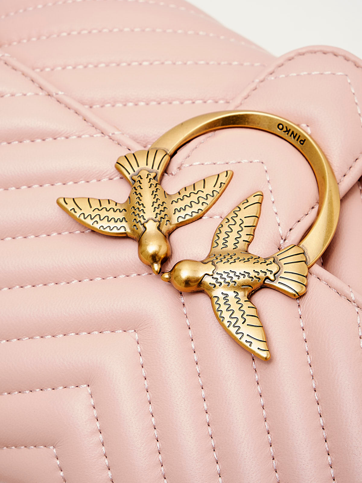 PINKO - Borsa a Tracolla Love Lady Puff Classic cipria gold 