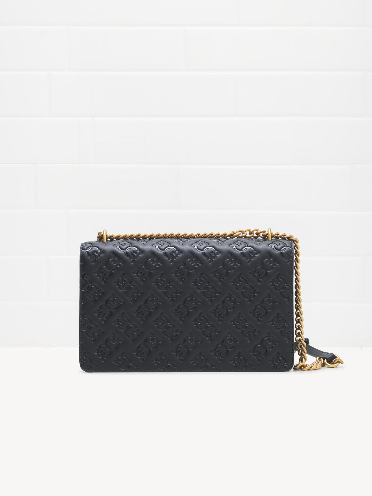 PINKO - Borsa a Tracolla Love One Classic Logo black gold 