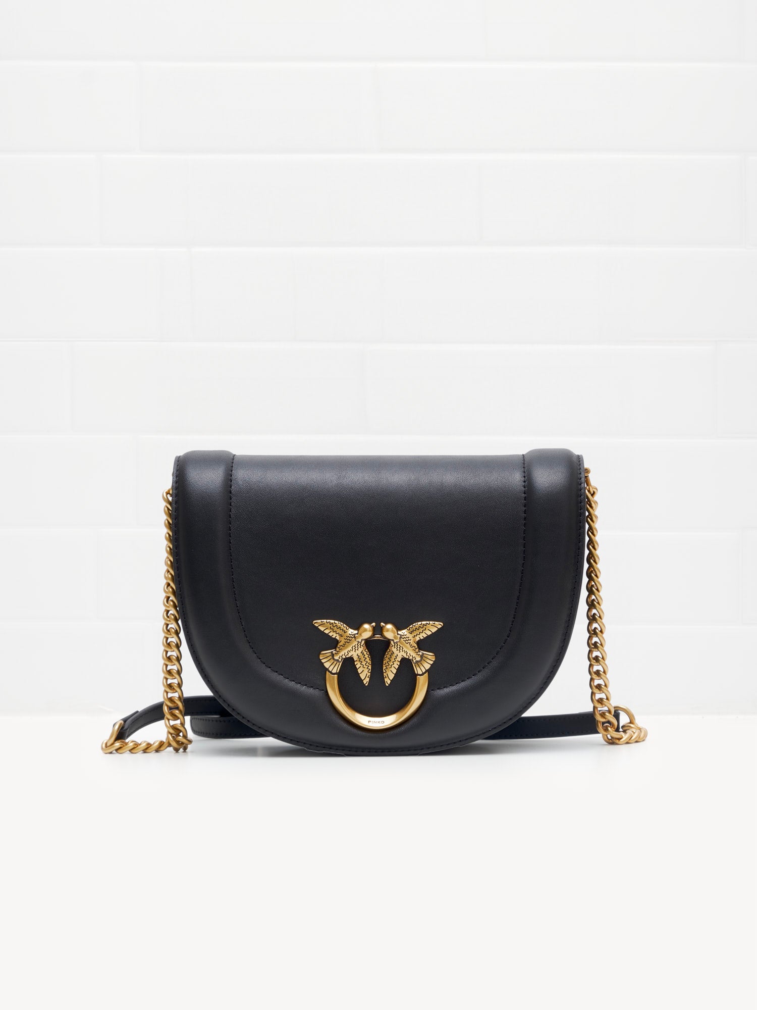 PINKO - Borsa a Tracolla Love Bag Click Round black gold 