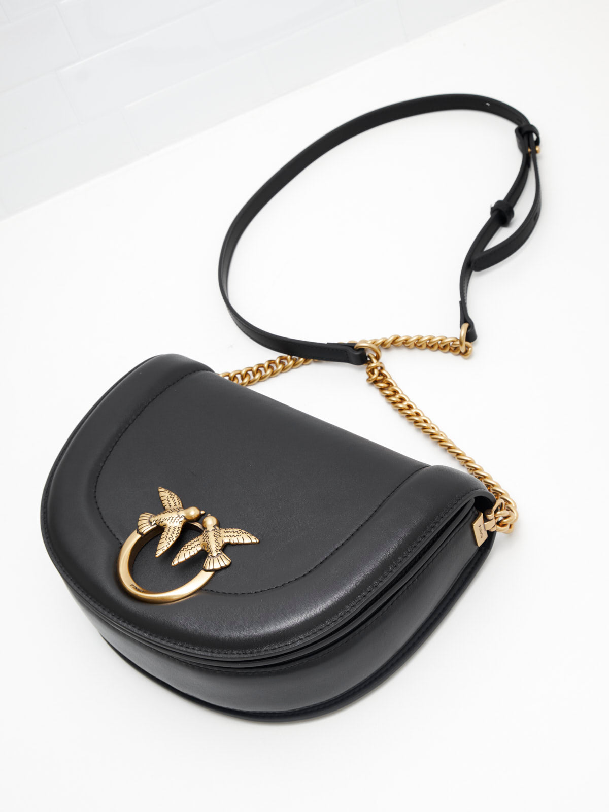 PINKO - Borsa a Tracolla Love Bag Click Round black gold 