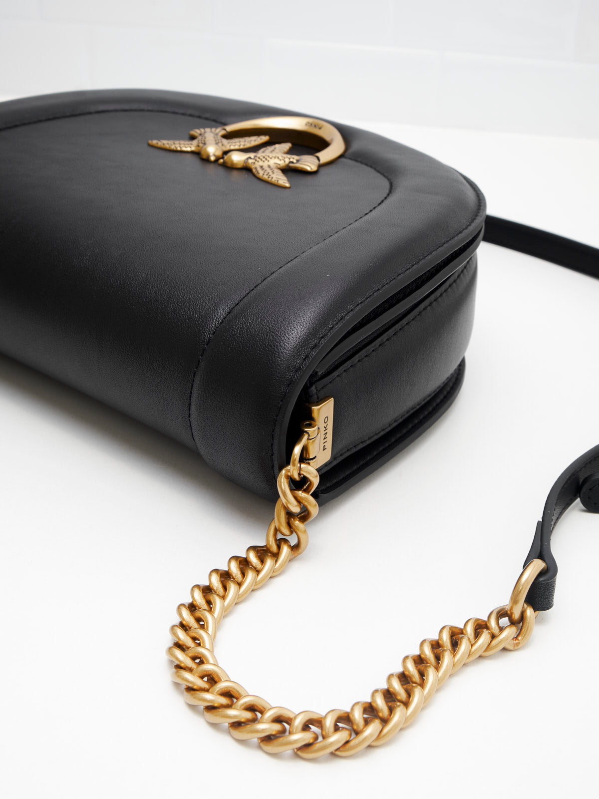 PINKO - Borsa a Tracolla Love Bag Click Round black gold 