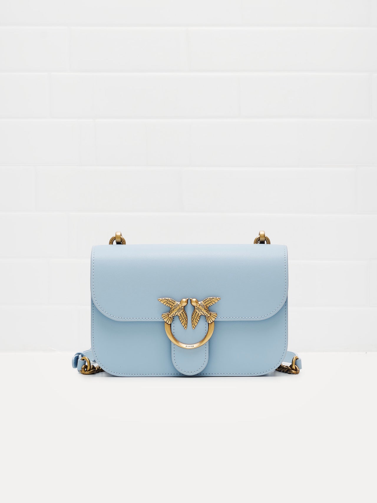 Classic Love Bag Bell Simply shoulder bag azure gold