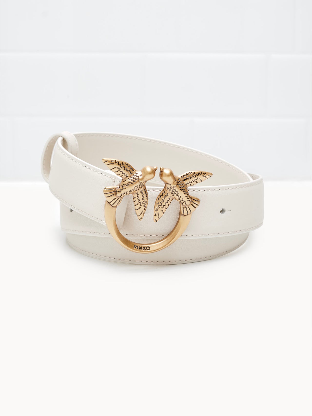 Pinko Cintura Love Berry H3 white silk gold
