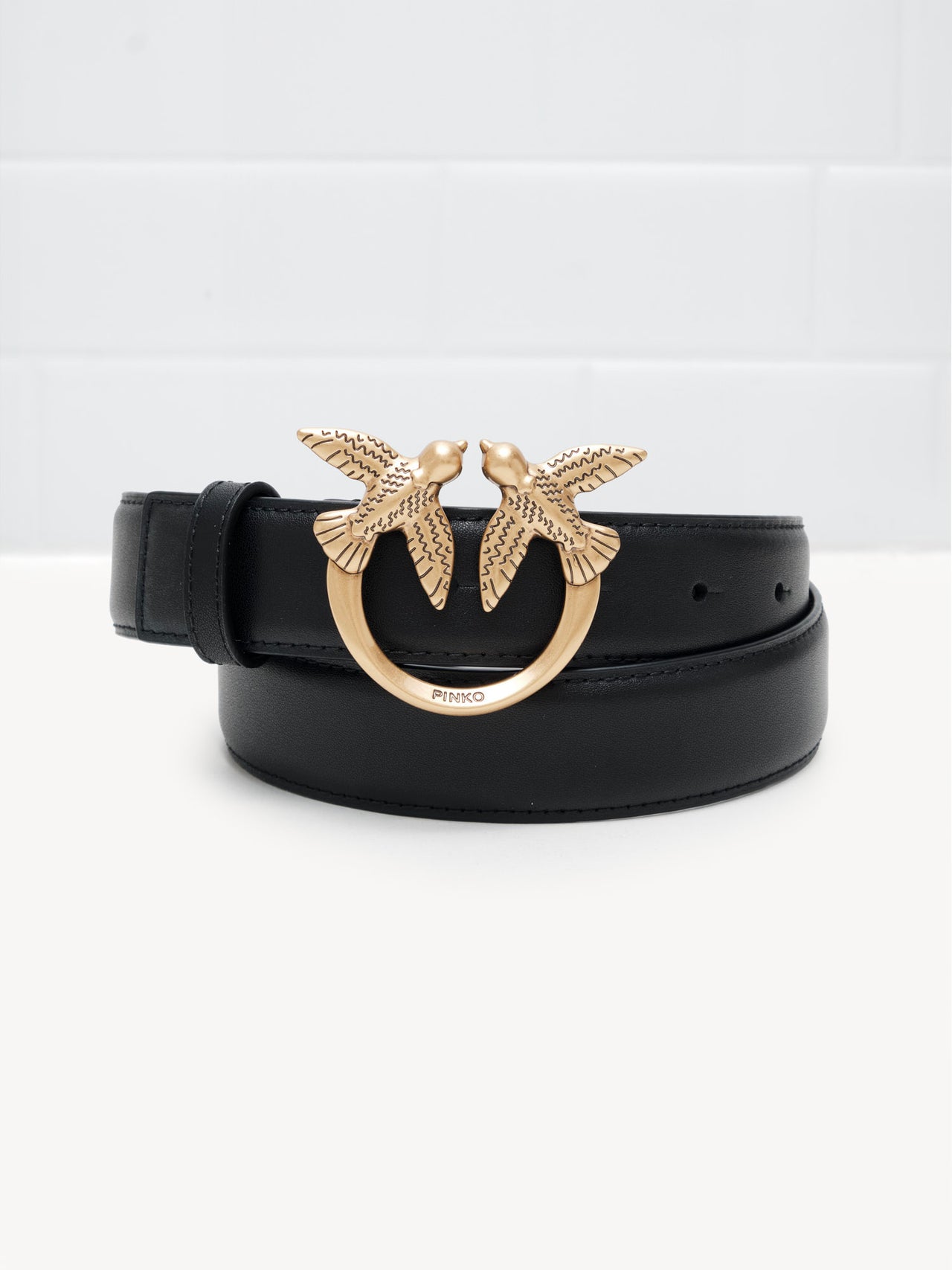 PINKO - Cintura Love Berry H3 Double black gold 