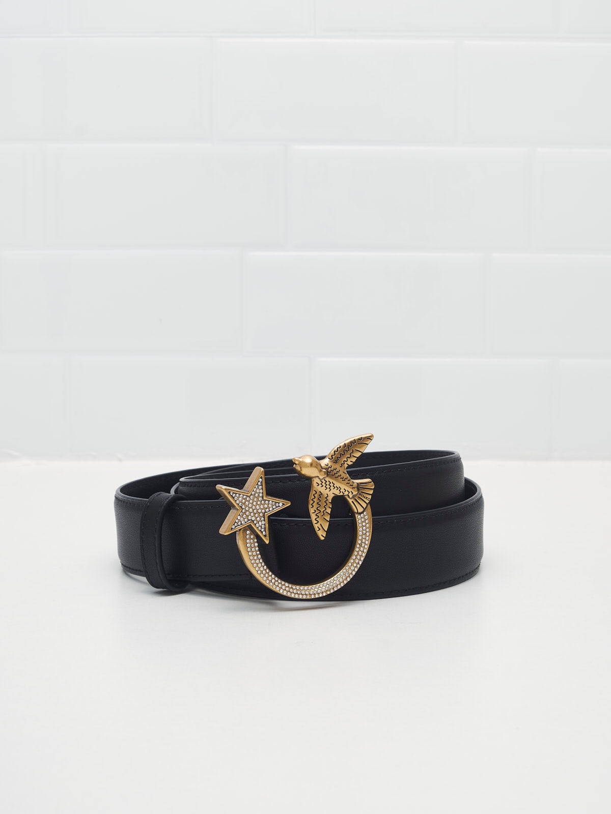 PINKO - Cintura Love Berry H3 black gold SW 
