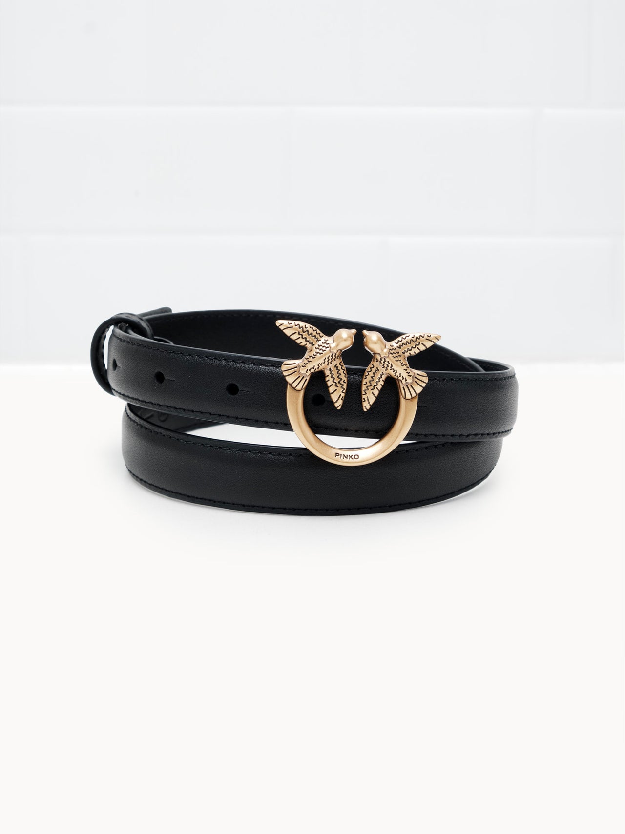 Pinko Cintura Love Berry H2 Double black gold